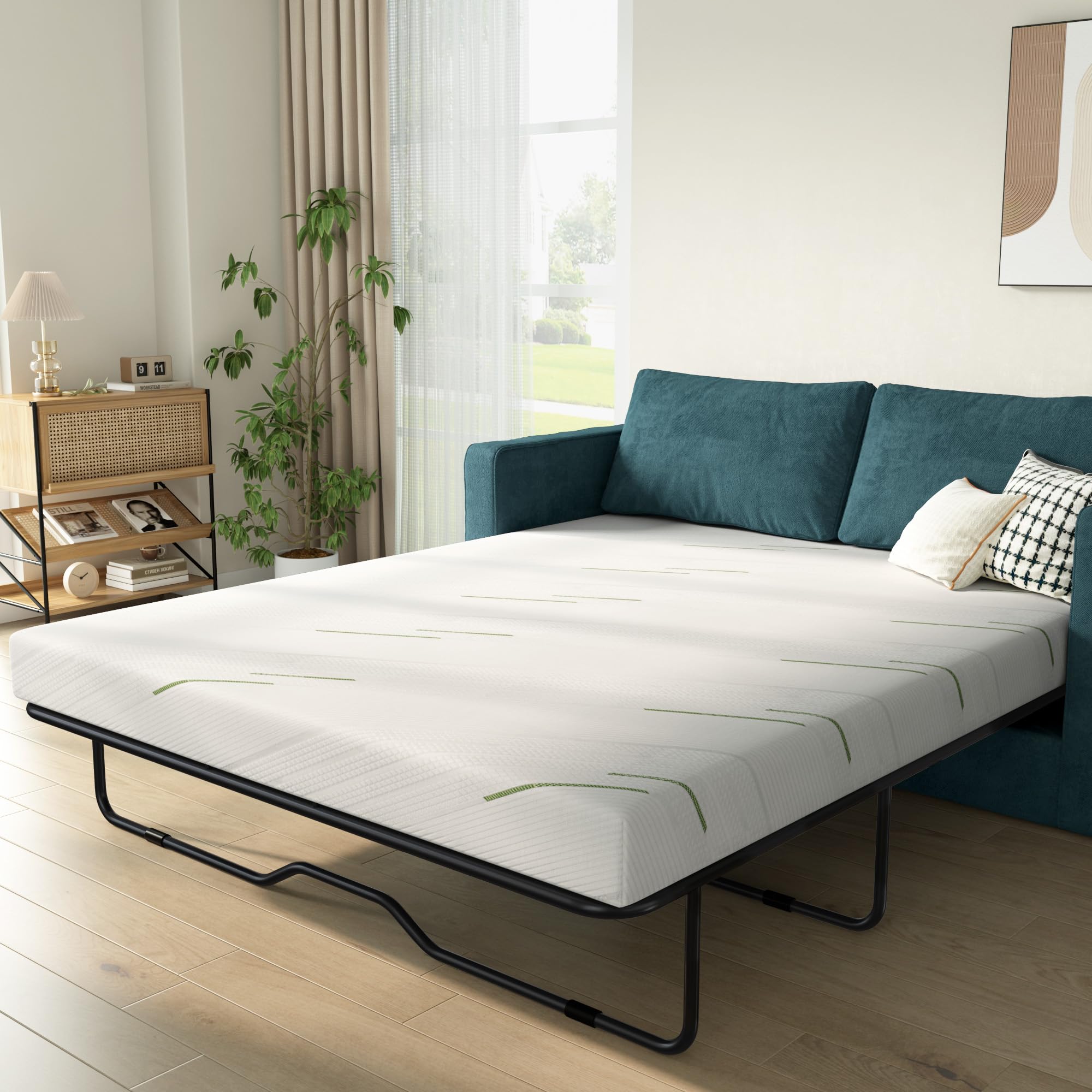 Schow Life 12 Inch King Mattress Multi-Layer Memory Foam Mattress - Medium Firmness With Bamboo Charcoal & Green Tea Infusion