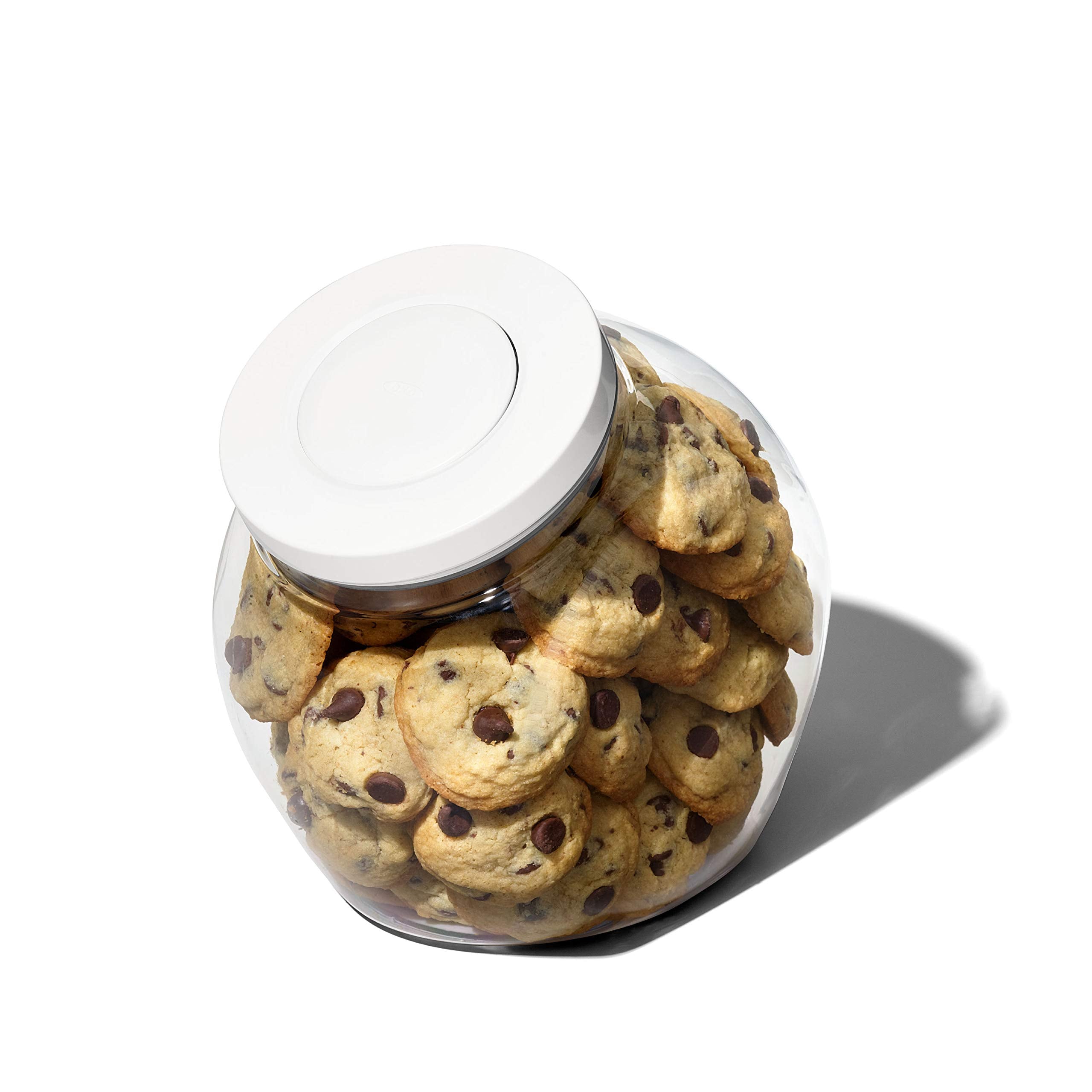 Oxo Good Grips 3.0 Qt Pop Medium Cookie Jar - Airtight Food Storage - For Snacks And More, White And Clear