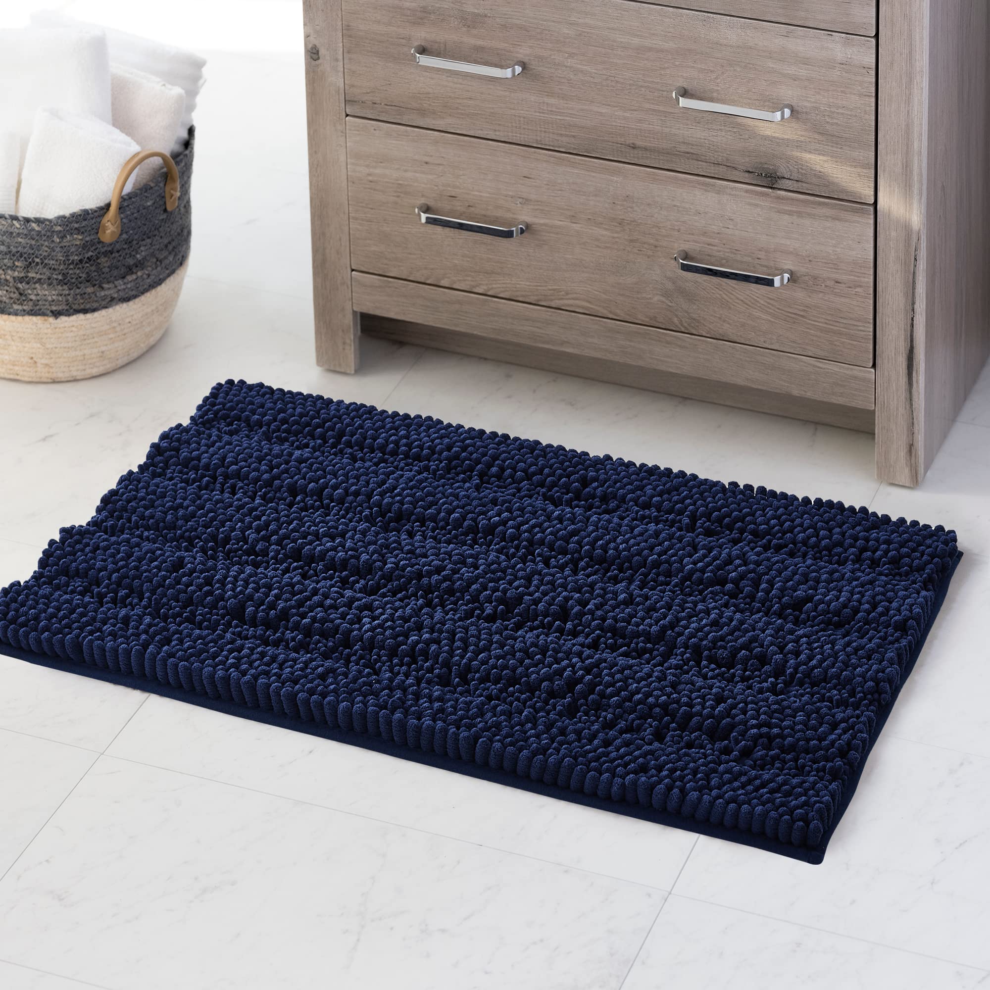 Small Bathroom Rugs - Non Skid Absorbent Kitchen Rugs And Mats Washable Microfiber For Bath Shower Indoor Outdoor Easy Wash Area