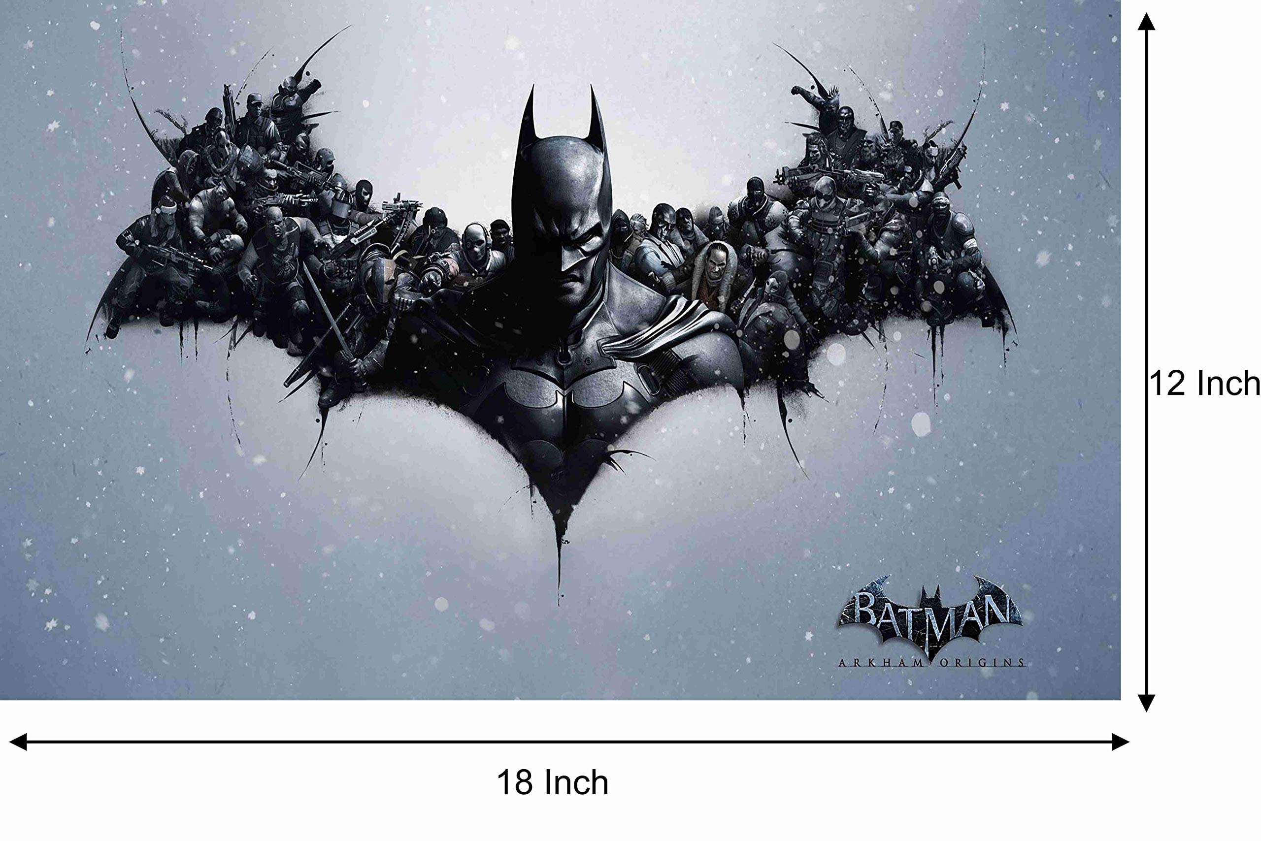 BALDAU PRINTS Batman Combo Poster Set of 4 Posters (Gloss Laminated, 12X18 Inch, 300 GSM) M2