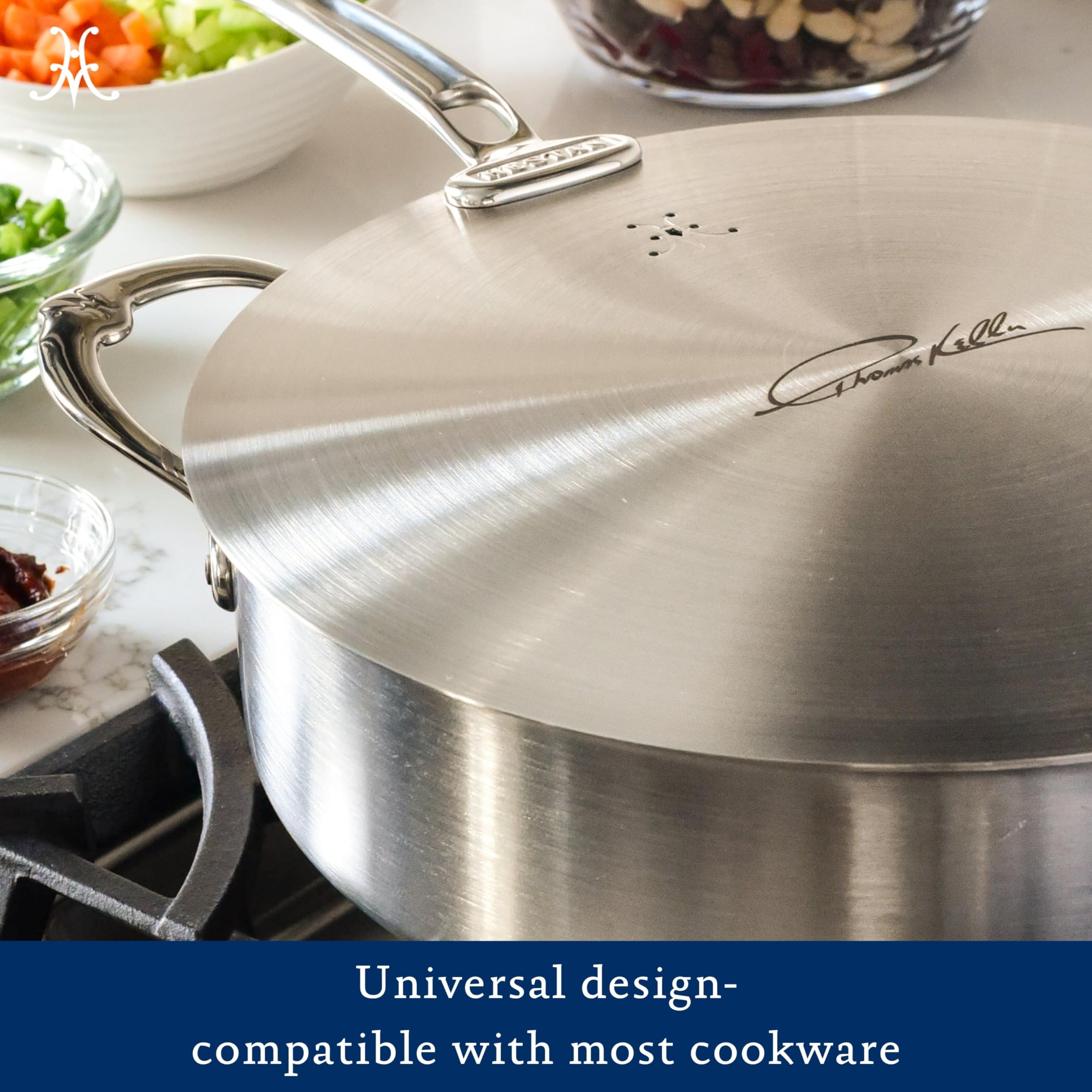 Thomas Keller Insignia By Hestan - Stainless Steel 12.5'' Universal Lid