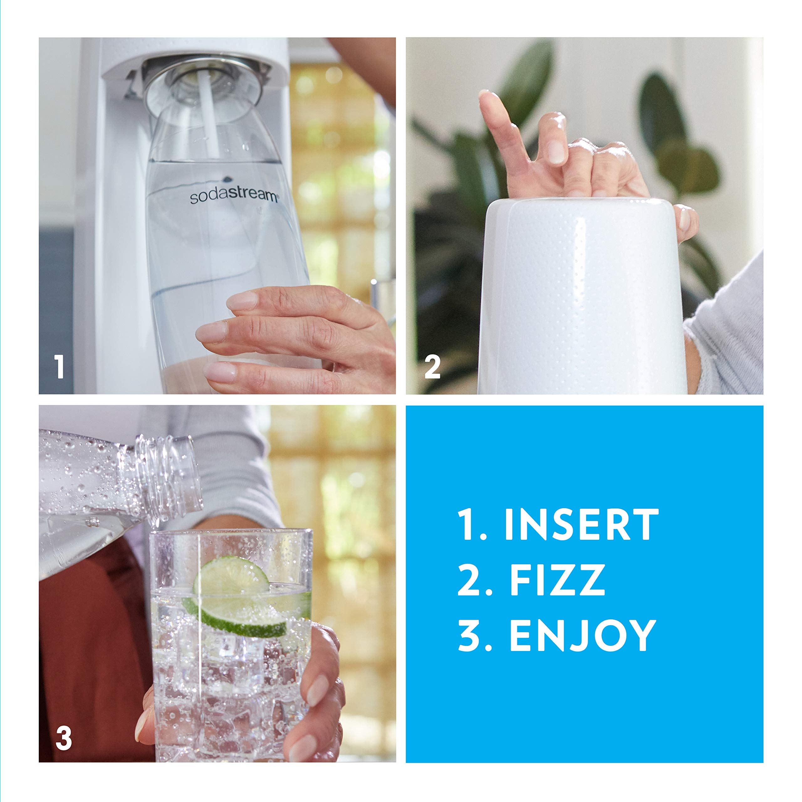 Sodastream Fountain Jet Sparkling Water Maker, Kit W/60L Cylinder, Black