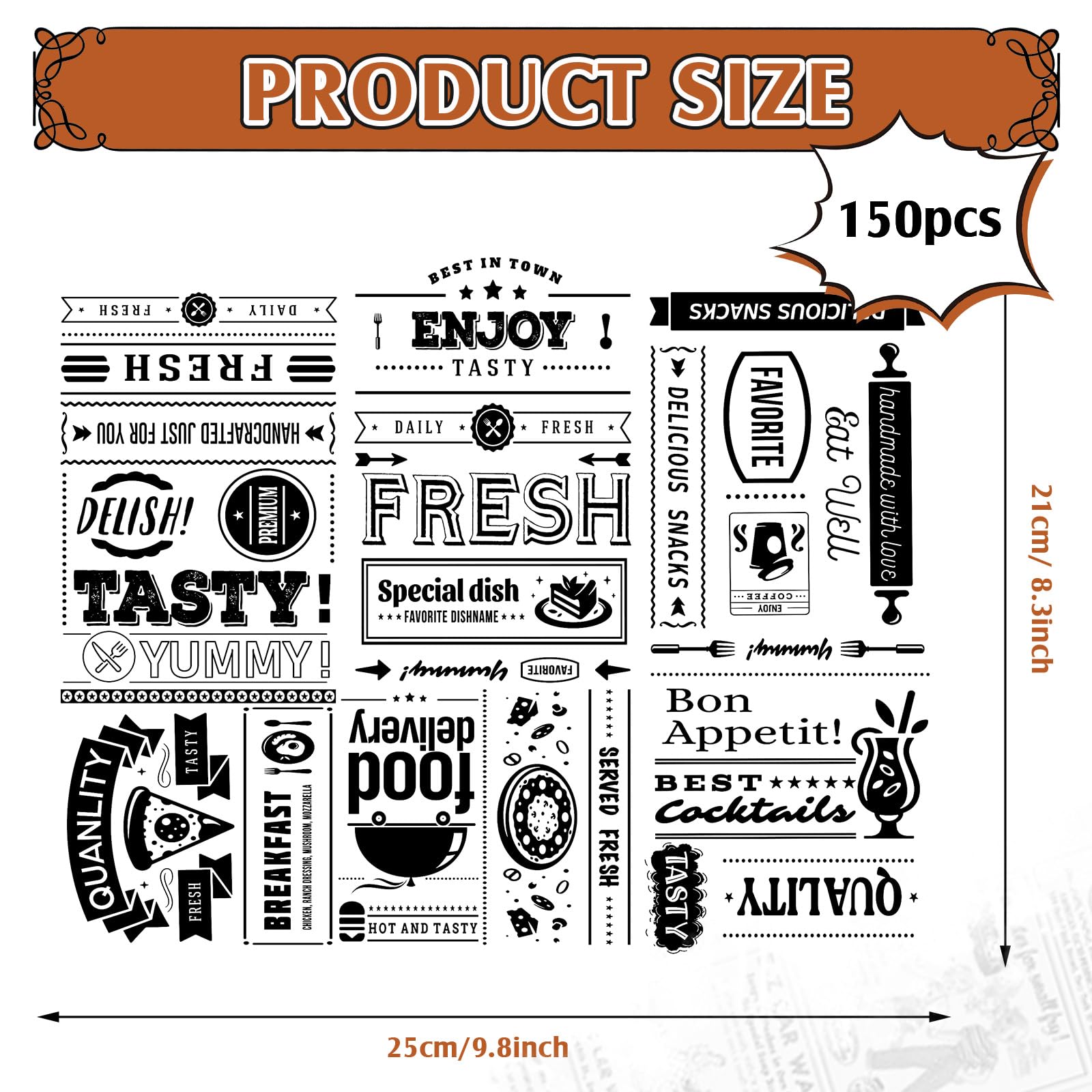 Chengu 150 Pieces Newsprint Wax Paper Sheets Deli Wax Paper Grease Proof Deli Wrap Paper Waterproof Food Wrapping Paper Sheets F