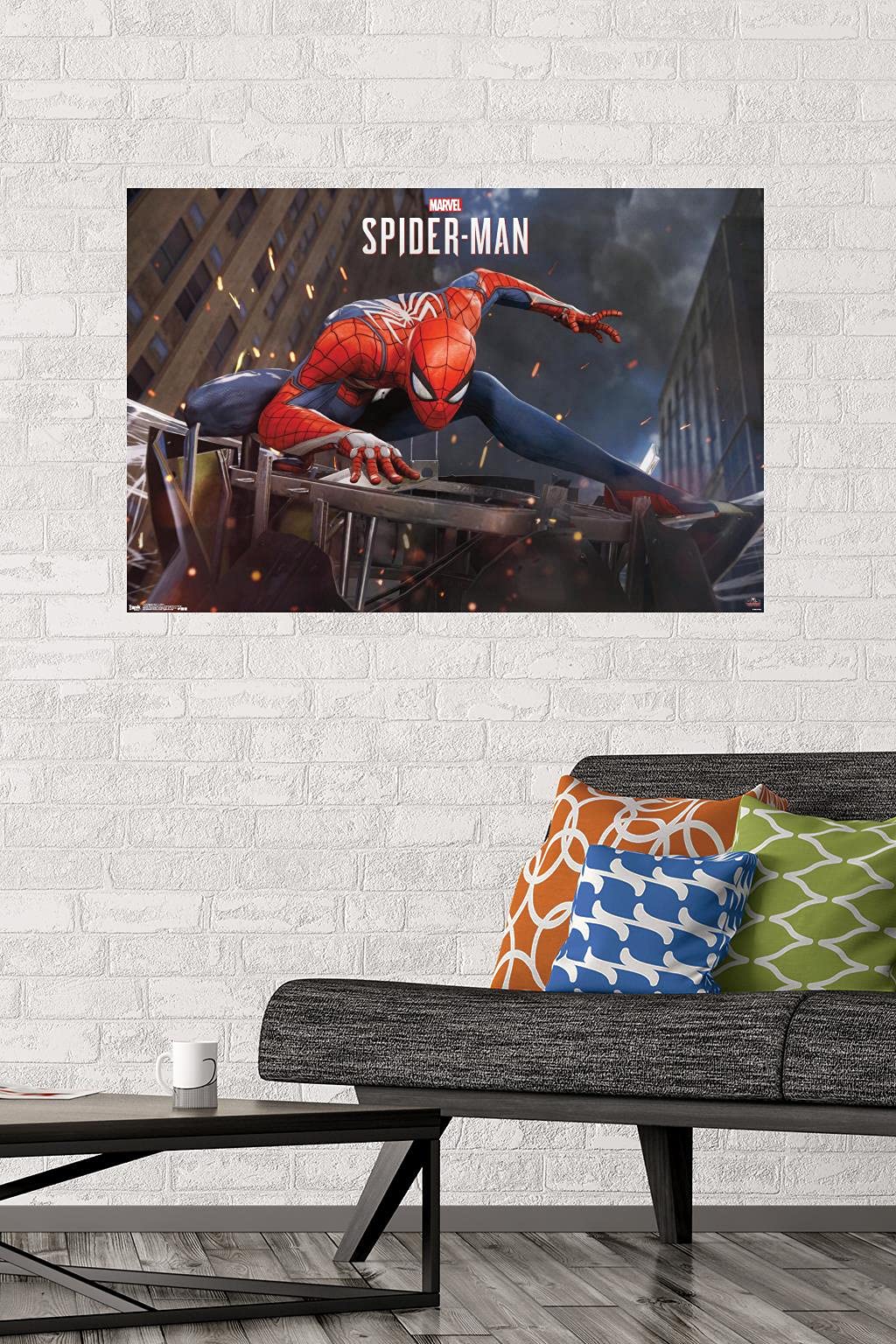 Trends International Spider-Man Action Wall Poster, 22.375" x 34", Premium Unframed Version