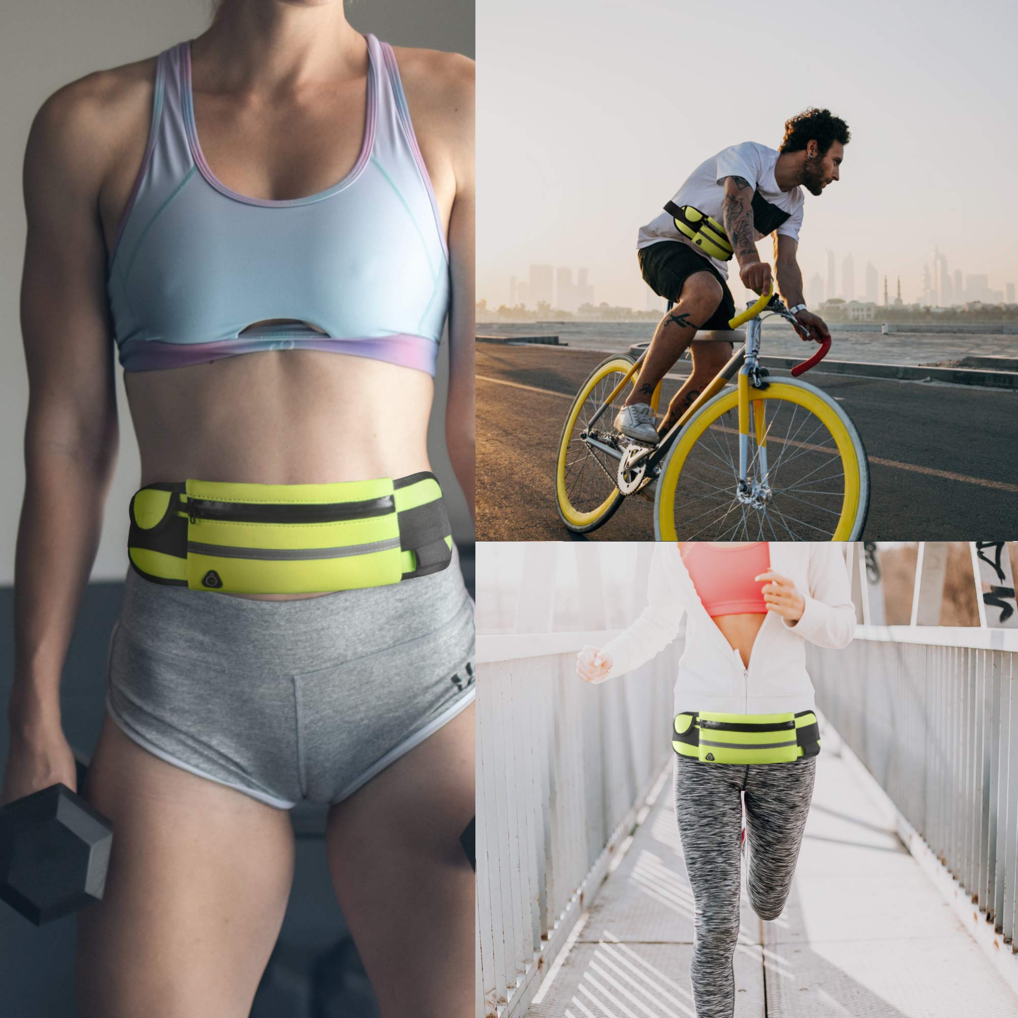 Running Belt Waist Packs,Workout Fanny Pack,Ultra Light Bounce Free Waist Pouch Fitness Workout Belt Sport Waist Pack for Women