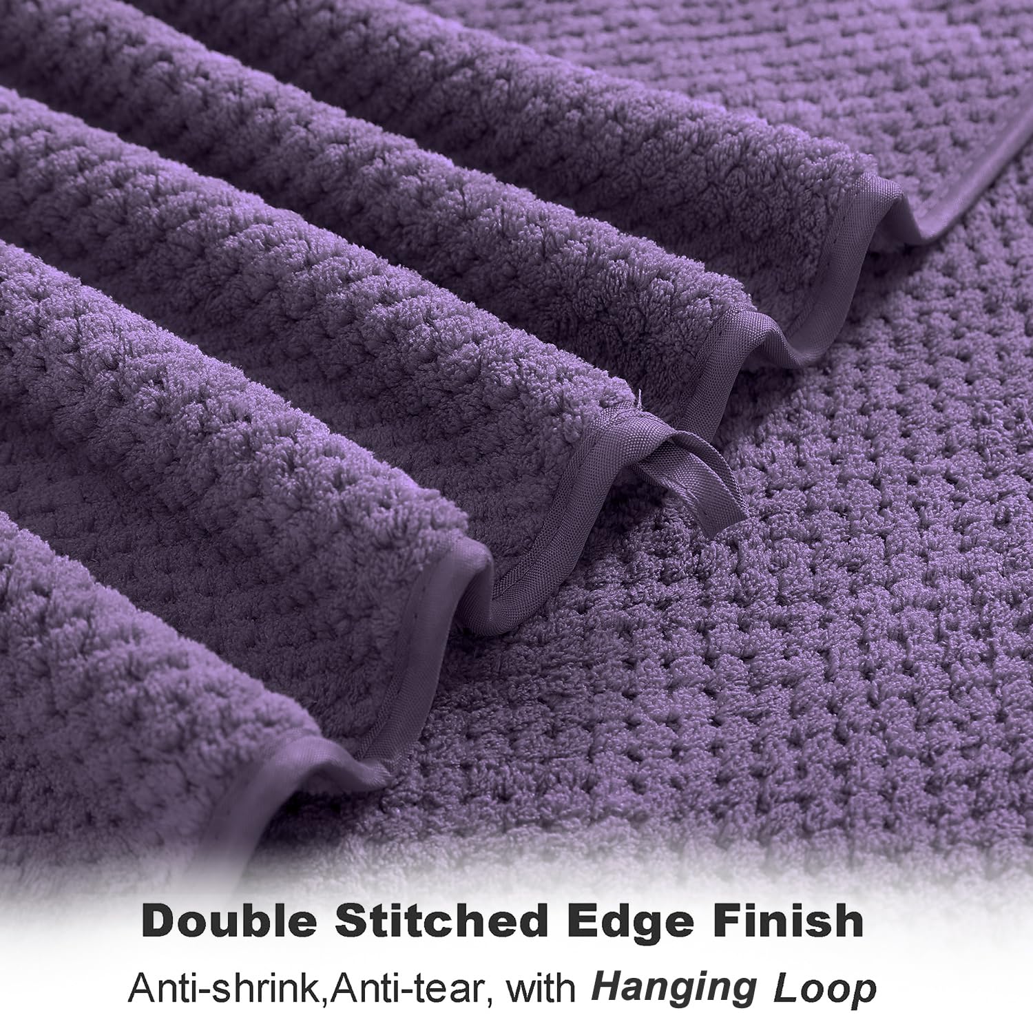 Extra Large Bath Towel Sheet Set 35x70 Inches - Oversized Bath Towels Set Large Microfiber - Quick Dry Lightweight Super Soft Highly Absorbent Towel Set for Bathroom Pack of 4(Russian Violet)