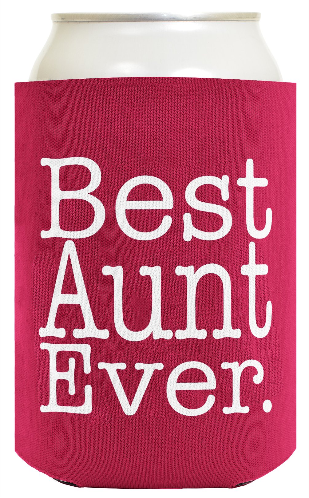 Best Aunt And Uncle Ever Gift Set 2 Pack Can Coolies Drink Coolers Magenta And Navy