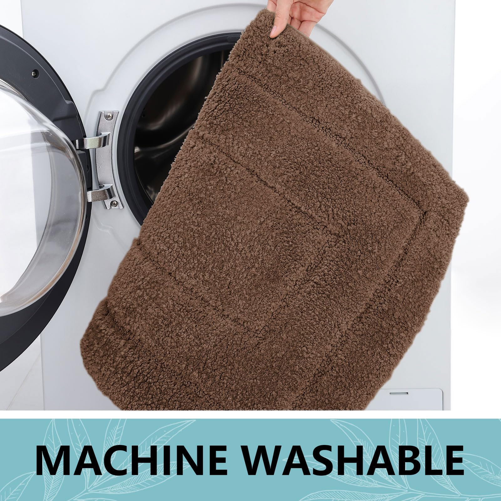 Buganda Bathroom Rugs, 47'' X 24'', Soft And Absorbent Microfiber Bath Rugs, Non-Slip Shaggy Bath Carpet, Machine Wash Dry Bath