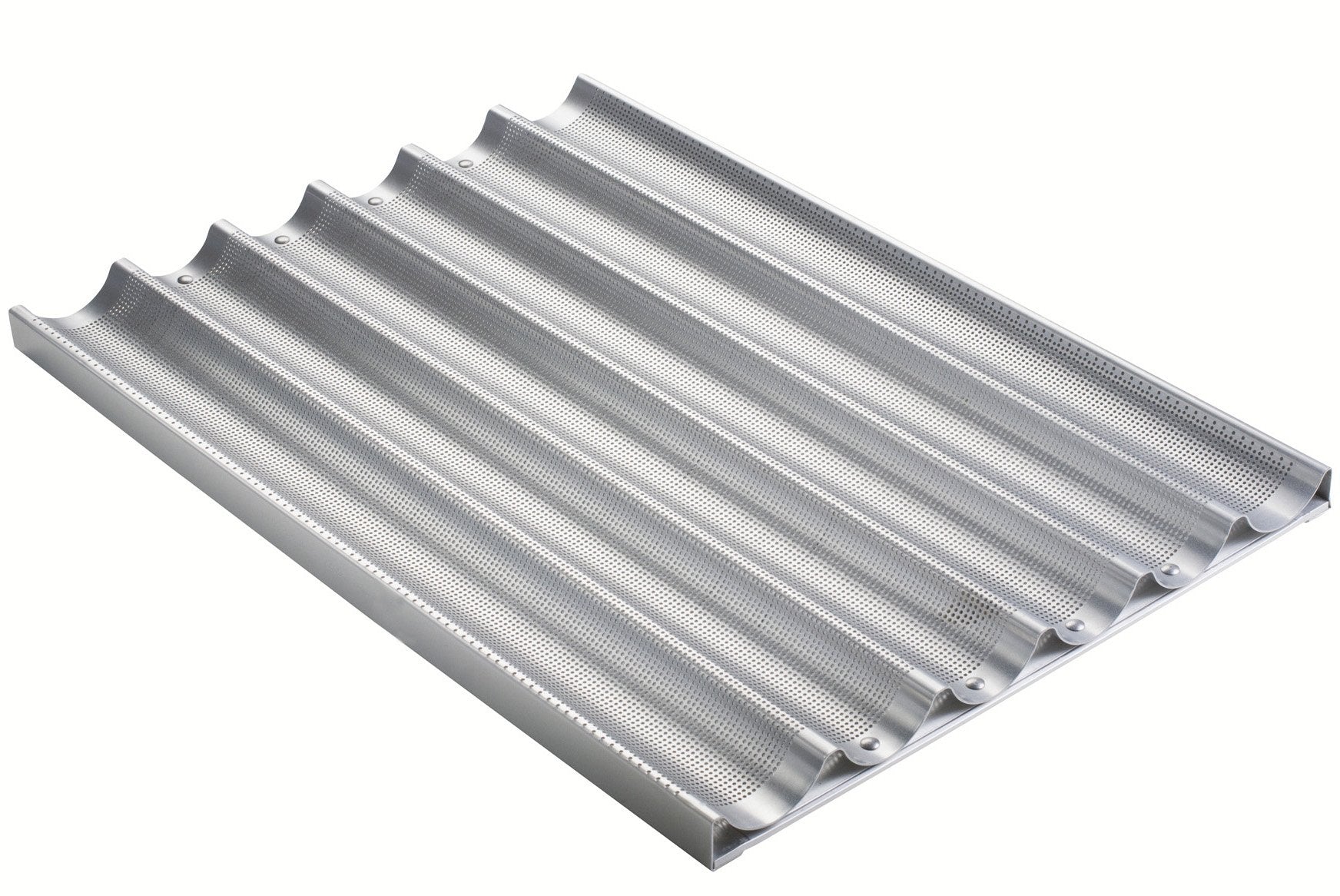 Focus Foodservice French Bread Pan, 6 Count, Silver