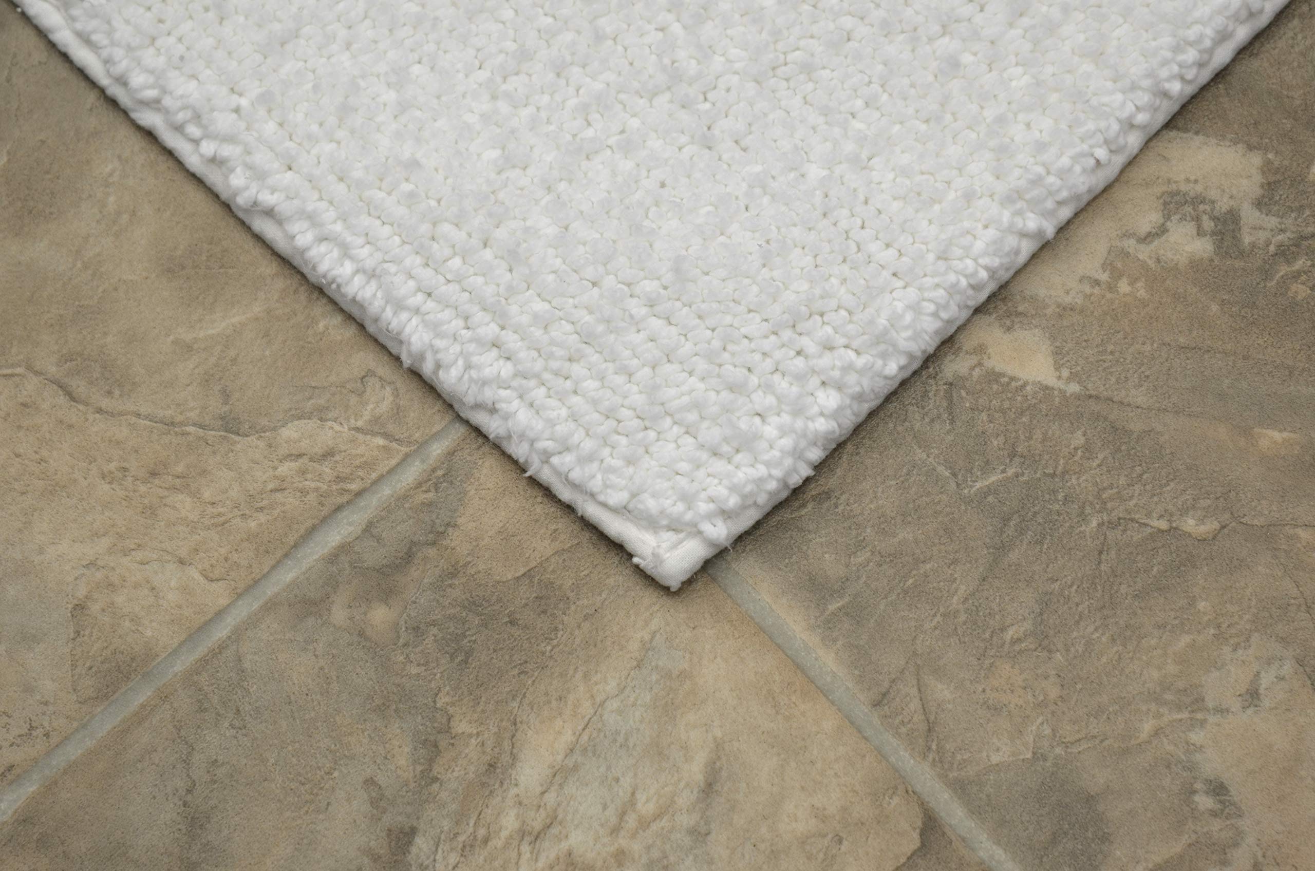 Garland Rug Queen Cotton Runner Washable Rug, 22-Inch By 60-Inch, White