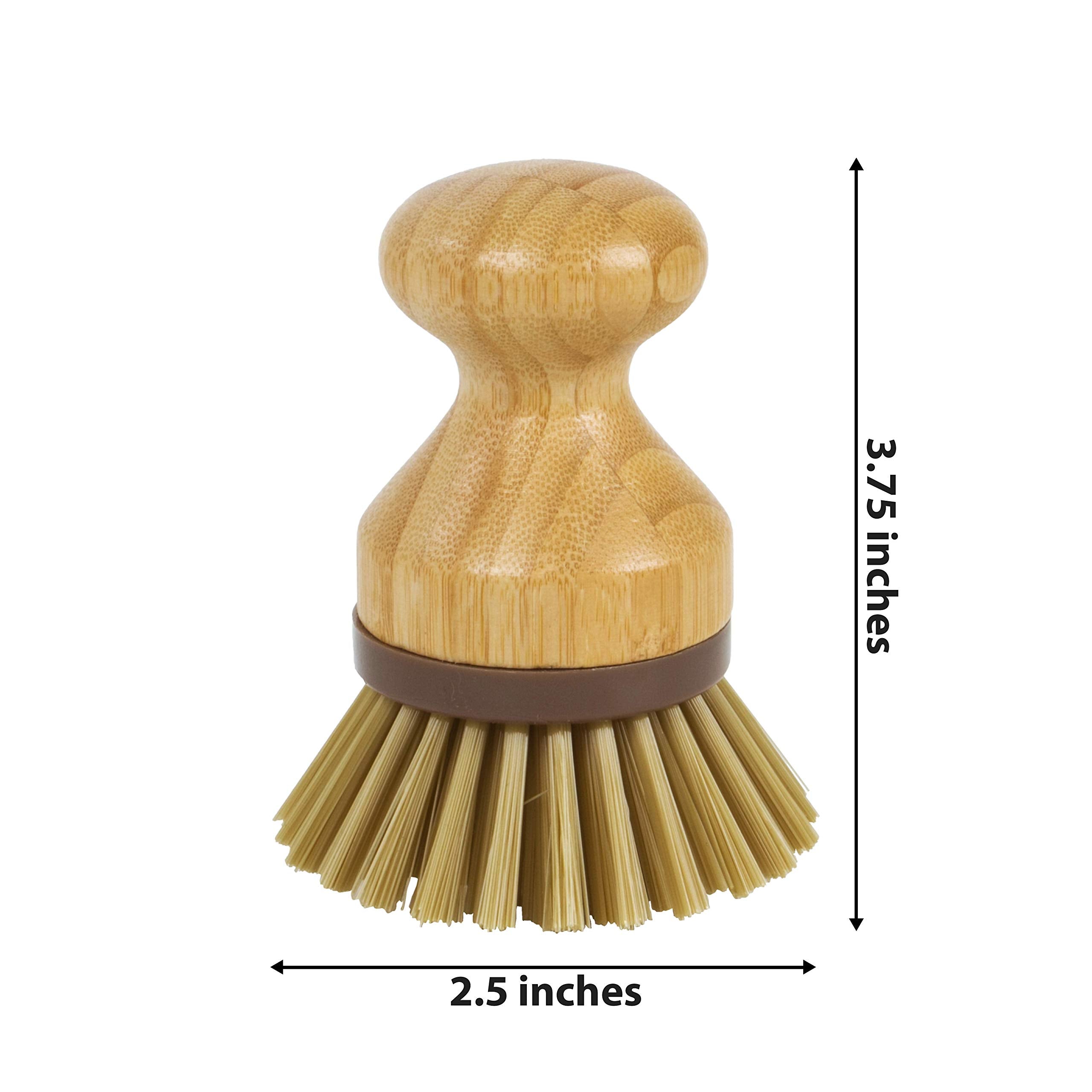 Evriholder Mini Scrub Brush Dish Scrubber Made Of Sustainable Bamboo And Recycled Plastic