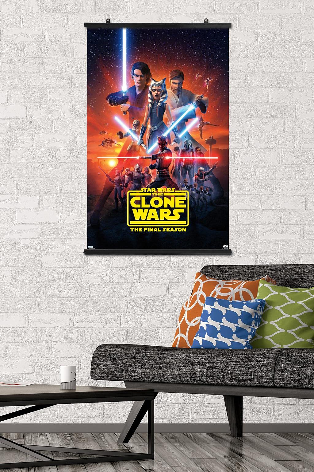 Trends International Star Wars: The Clone Wars - Season 7 Key Art Wall Poster, 22.375'' X 34'', Premium Poster & Clip Bundle