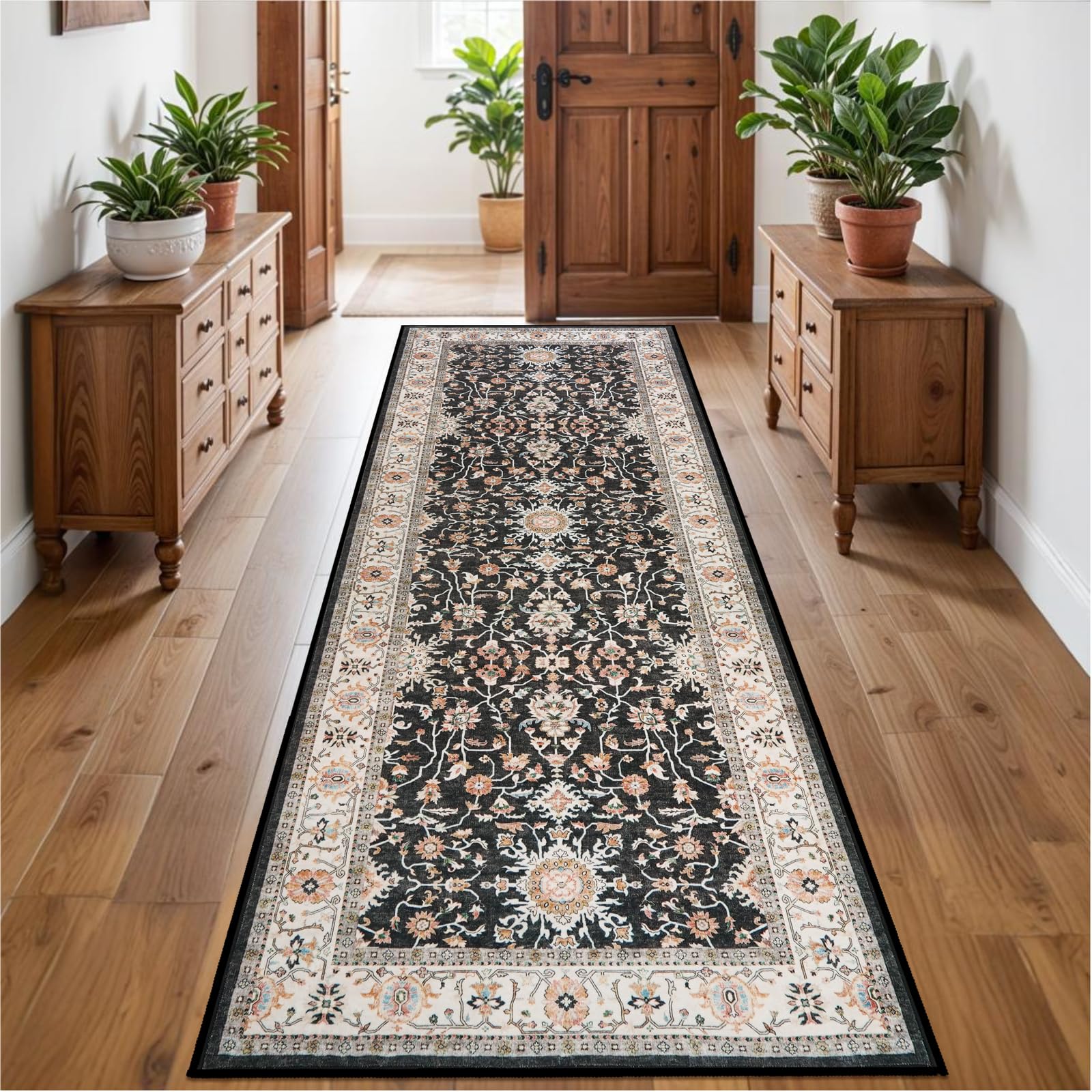 TOPRUUG Washable Runner Rug 3x8 - Hallway Runner Rug Kitchen Rugs and Mats Non Skid Washable Waterproof Carpet Runner for Living