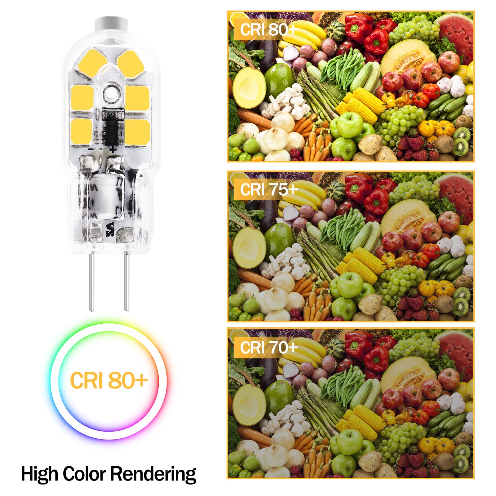 Yucclim G4 12V Led Light Bulb - Low Voltage Landscape Bulbs - Bi-Pin Base Jc T3 Type Wb01X10239 Range Vent Hood Sb02300791 Micro