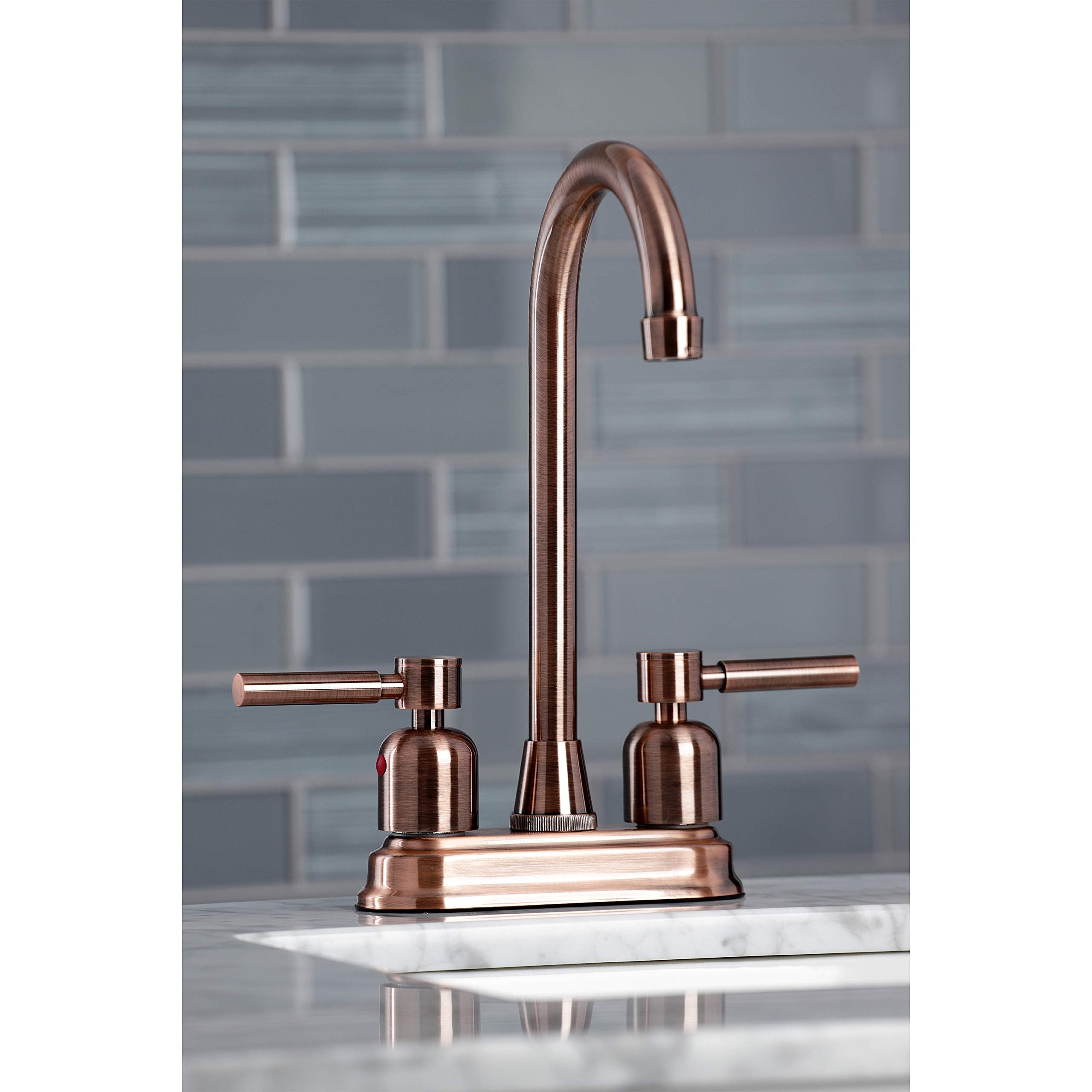 Kingston Brass Kb849Dlac Concord Bar Faucet, Antique Copper