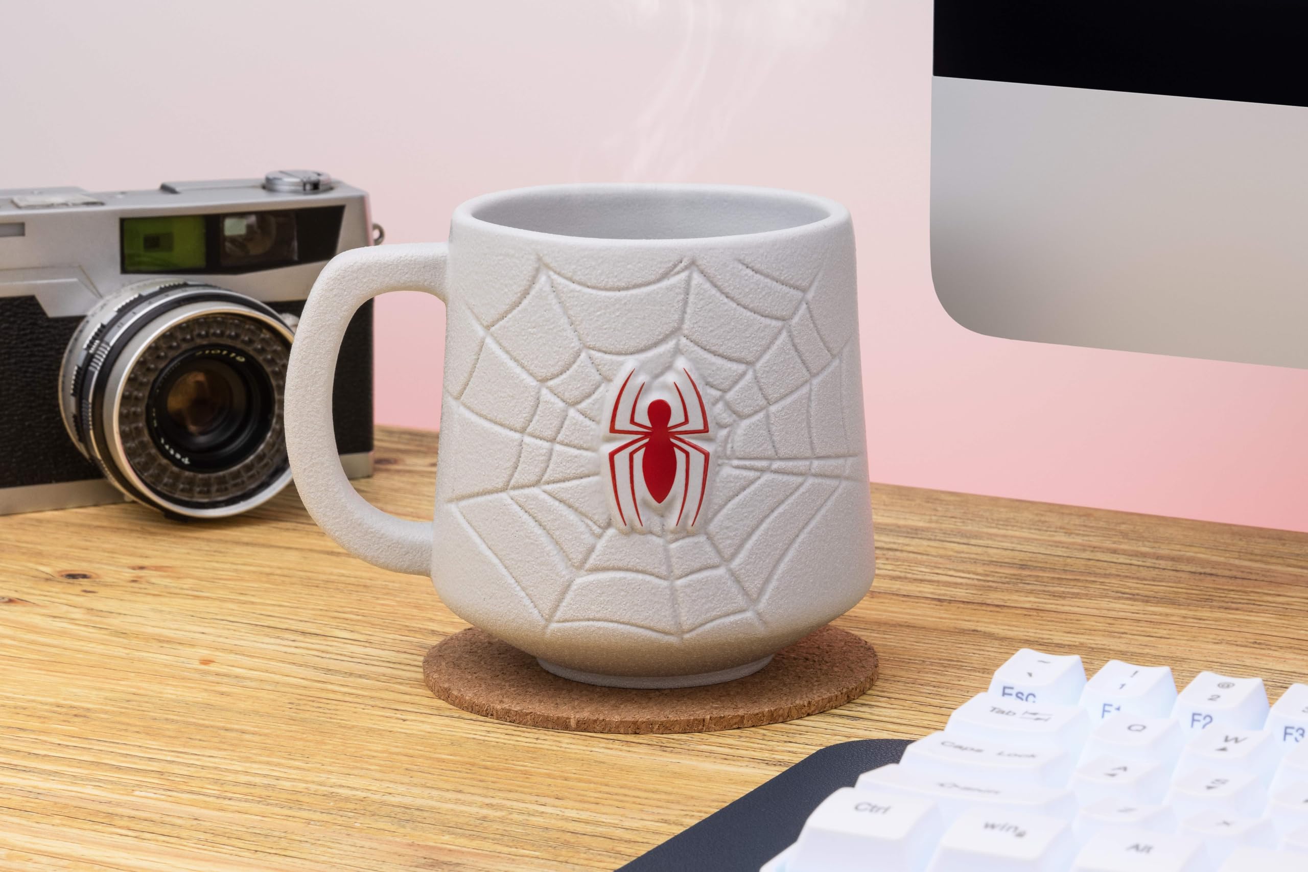Paladone Spiderman Shaped Mug - 450Ml (15 Fl Oz) Ceramic Mug - Licensed Marvel Cup