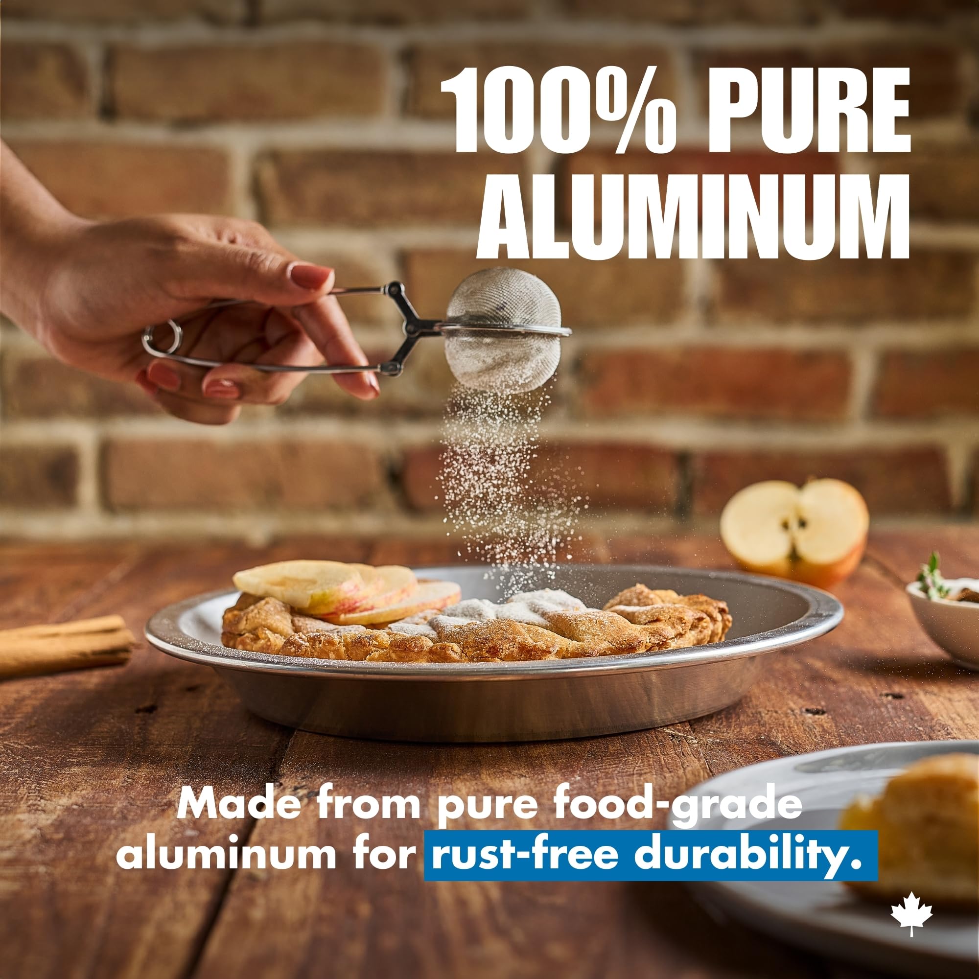Norjac Pie Pan 9 Inch, 3 Pack, 100% Pure Aluminum, Sturdy, Rust Free, Made In Canada.