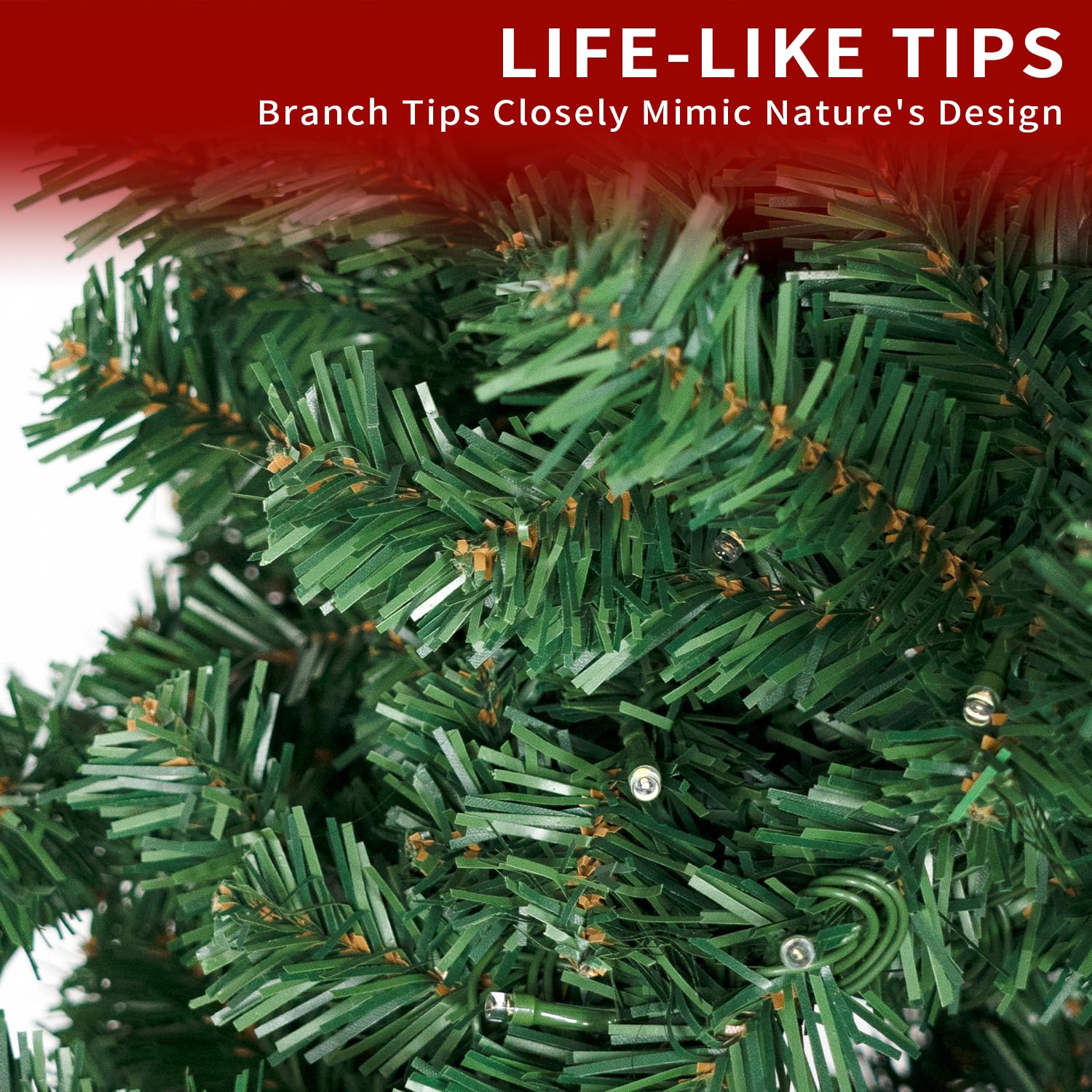 8FT Christmas Tree with Lights,Artificial Christmas Tree with 750 LED Lights and 2168 Branch Tips,Xmas Tree with Foldable Stand
