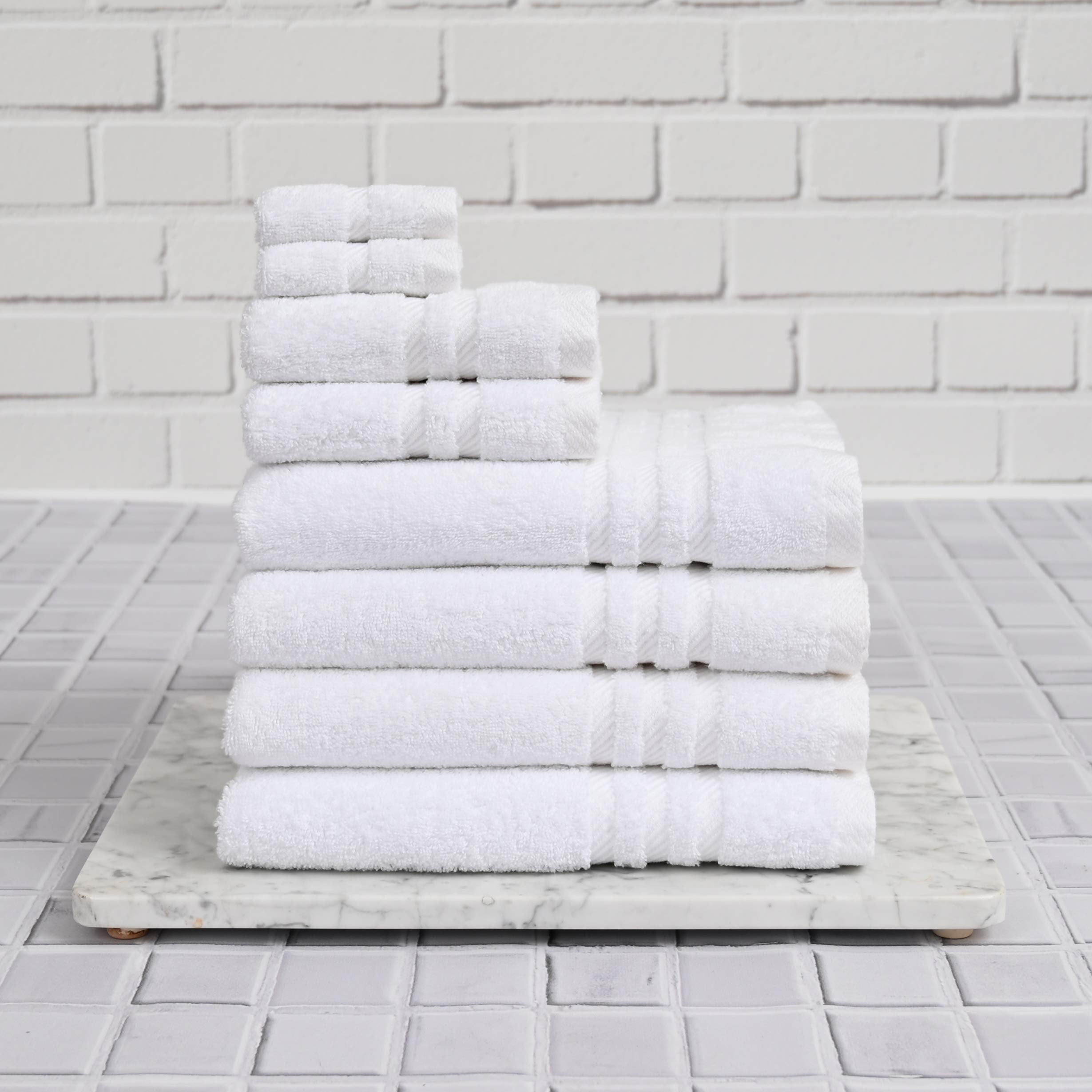 Eden Textile Hotel Bath Towel Set For Airbnb, Inns And Spas, Soft And Durable, 100% Cotton In White Patricia Set Of 4 Bath Towel