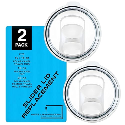 Polar Camel Replacement Lid (10, 15, 16, 20 Tumblers & 20 Oz. Pilsners, Slider Lid (2-Pack))