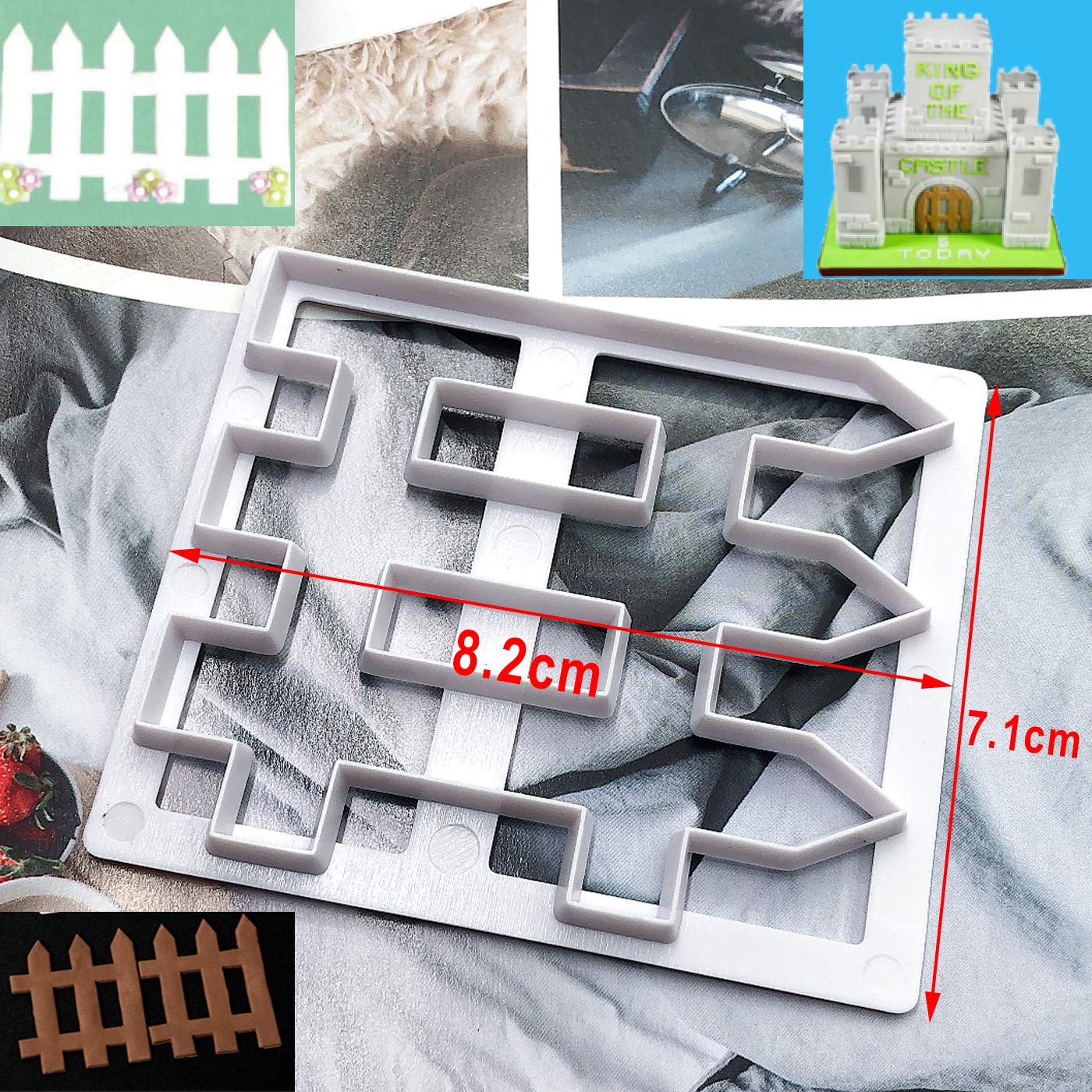 Markeny 10 Pack Cake Fondant Embossing Mold Balloon Cloud Fence Cookie Cutters Biscuit Moulds For Sugarcraft Fondant Baking Mold