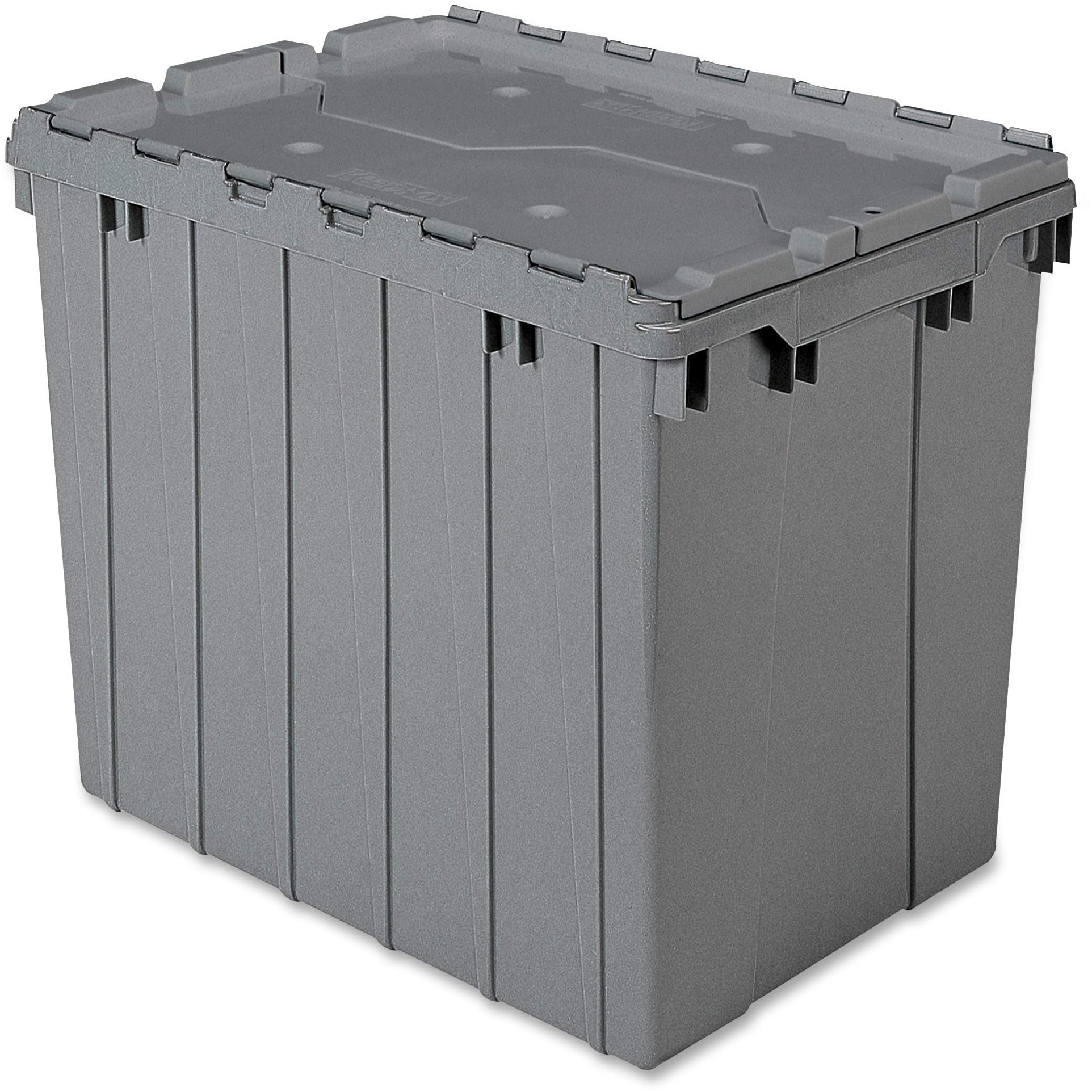 Akro-Mils Akm39170Grey Attached Lid Storage Container