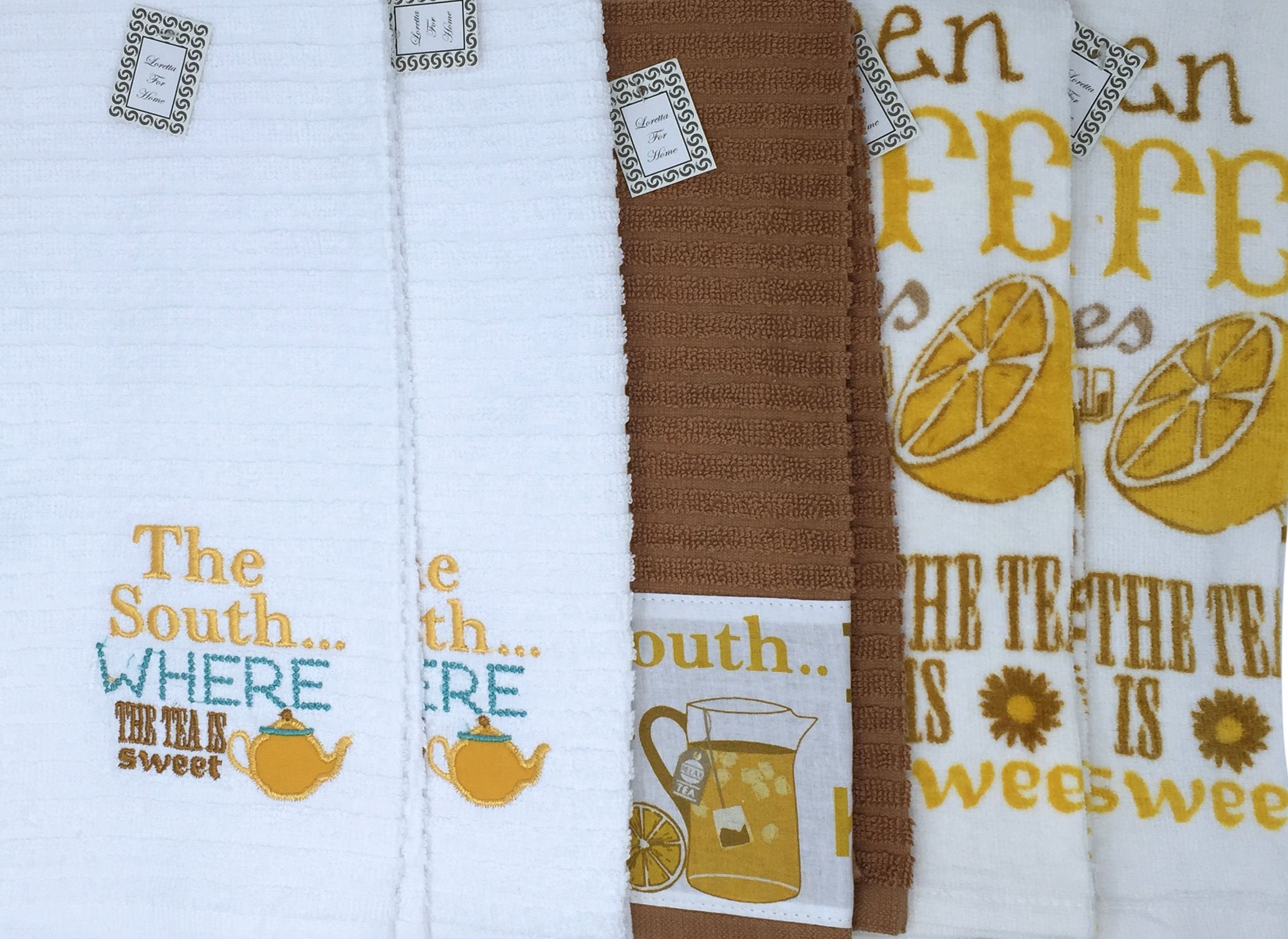 The South Sweet Tea Dish Towel Set Of 5