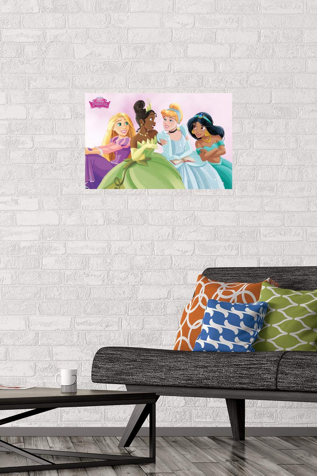 Trends International Disney Ultimate Princess Celebration-Group Wall, 14.725'' X 22.375'', Premium Poster & Mount Bundle