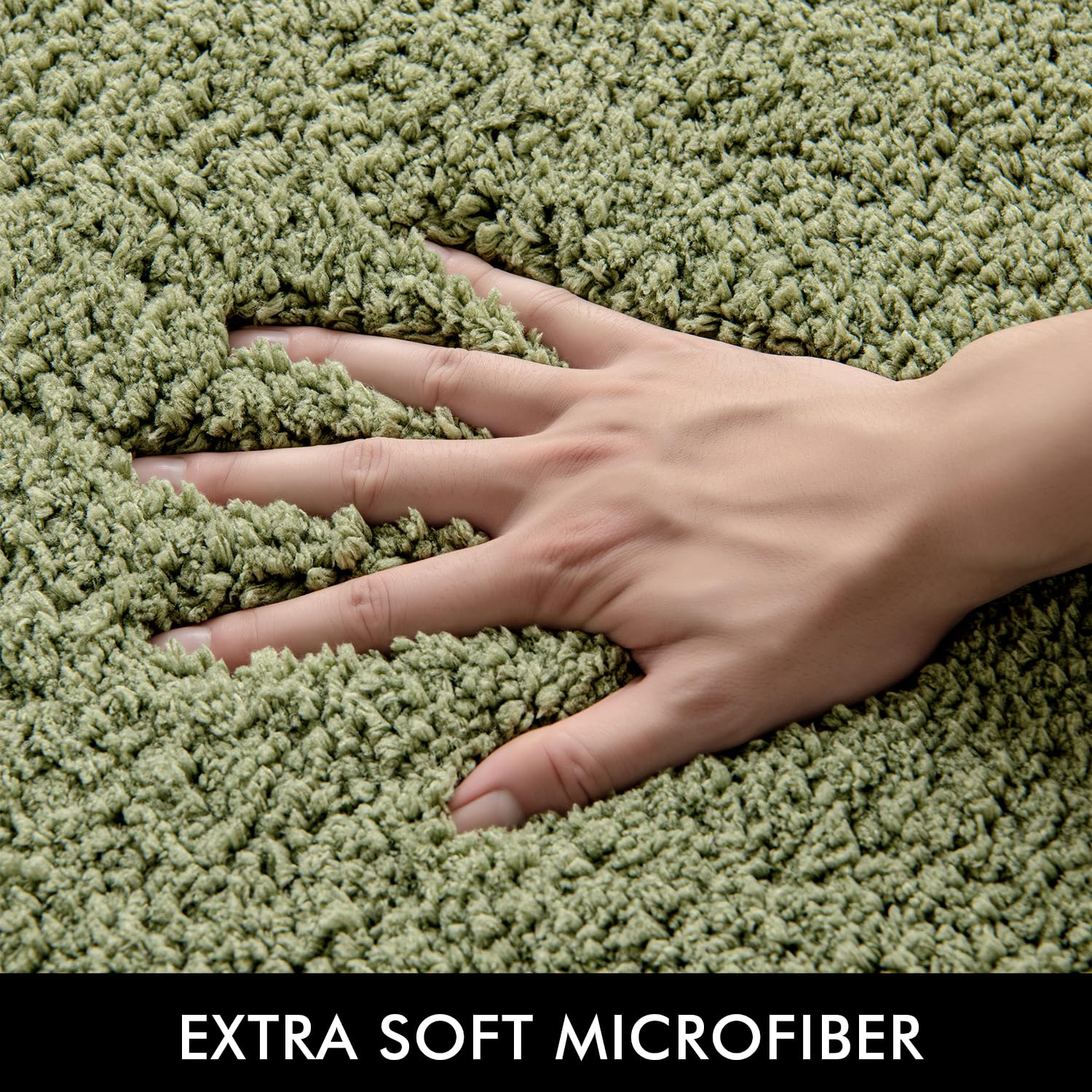 Miulee Extra Thick Non Slip Bathroom Rug Shaggy Soft Bath Mat Plush Microfiber Absorbent Water For Shower Tub Machine Washable (