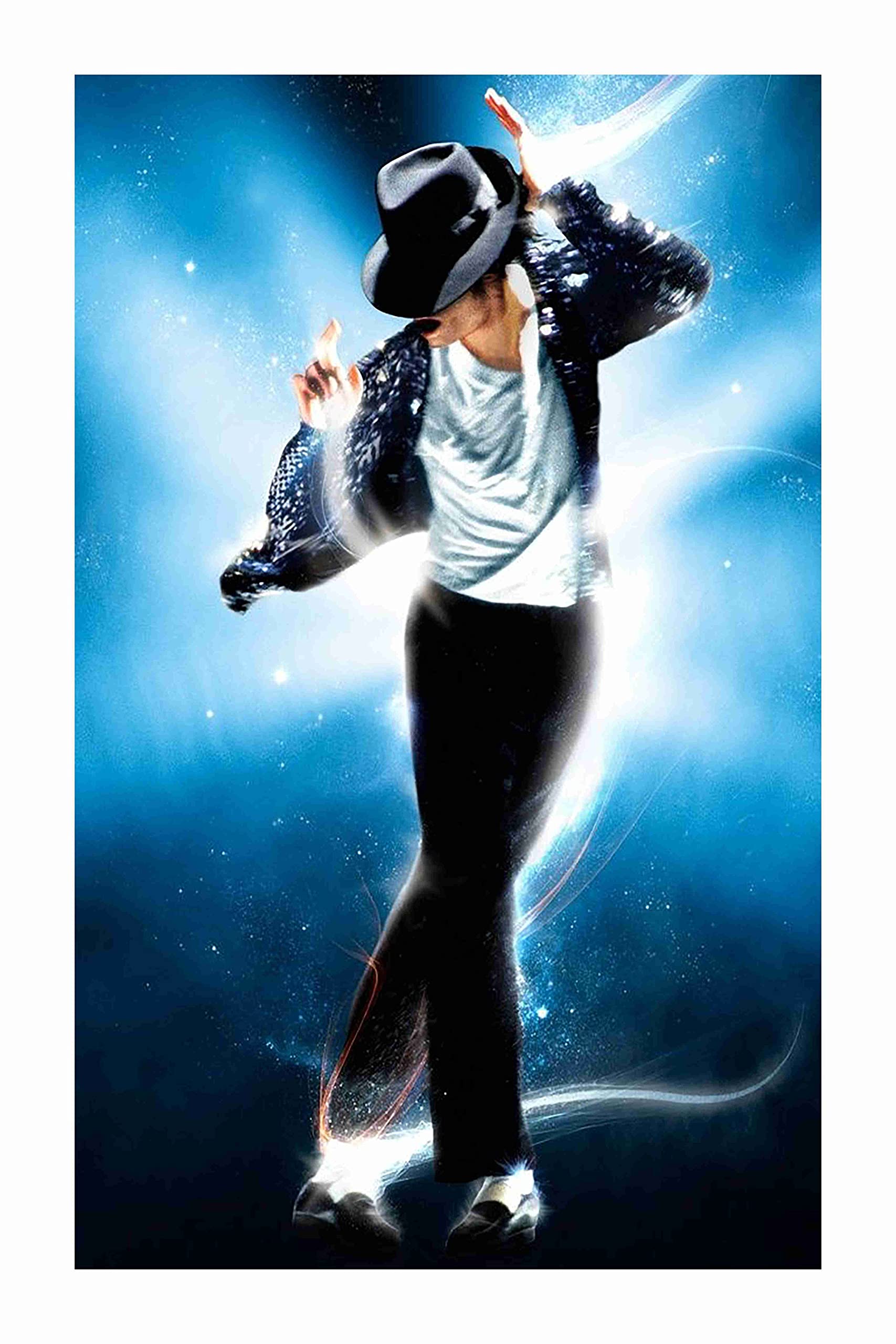 Baldau Prints Michael Jackson Music Dance Photo Wall Poster For Room (Gloss Laminated, 12X18 Inch, 300 Gsm) F-175