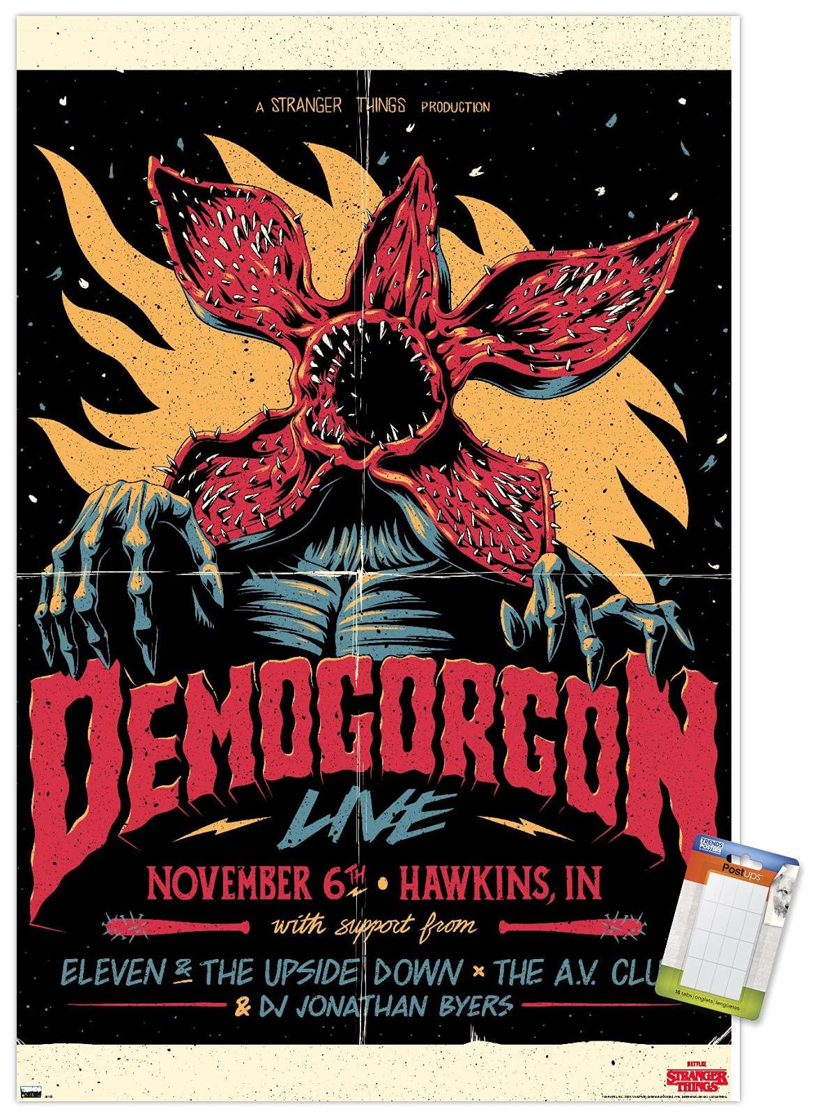 Trends International Netflix Stranger Things - Demogorgon Live Wall Poster, 14.725'' X 22.375'', Premium Poster & Mount Bundle