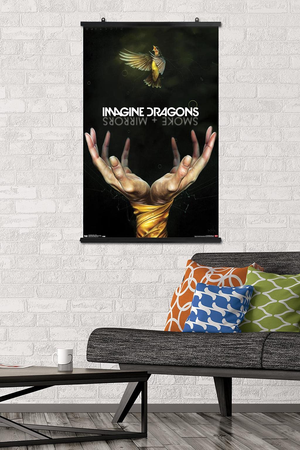Trends International Imagine Dragons - Smoke Wall Poster, 22.375'' X 34'', Premium Poster & Clip Bundle