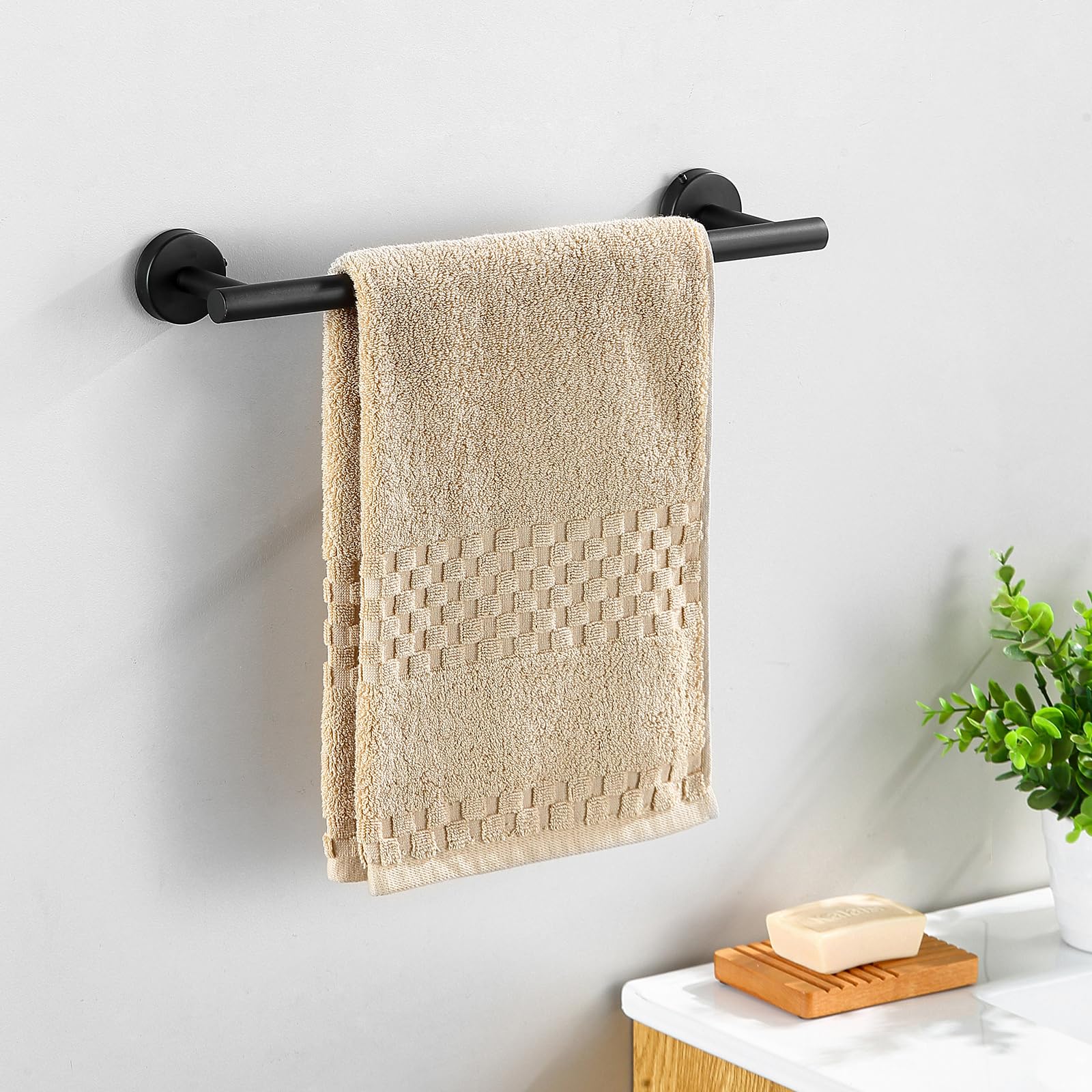 5-Pieces Matte Black Bathroom Accessories Set  Stainless Steel Bathroom Hardware Set  Bath Towel Bar Set  Towel Racks for Bathroom Wall Mounted.