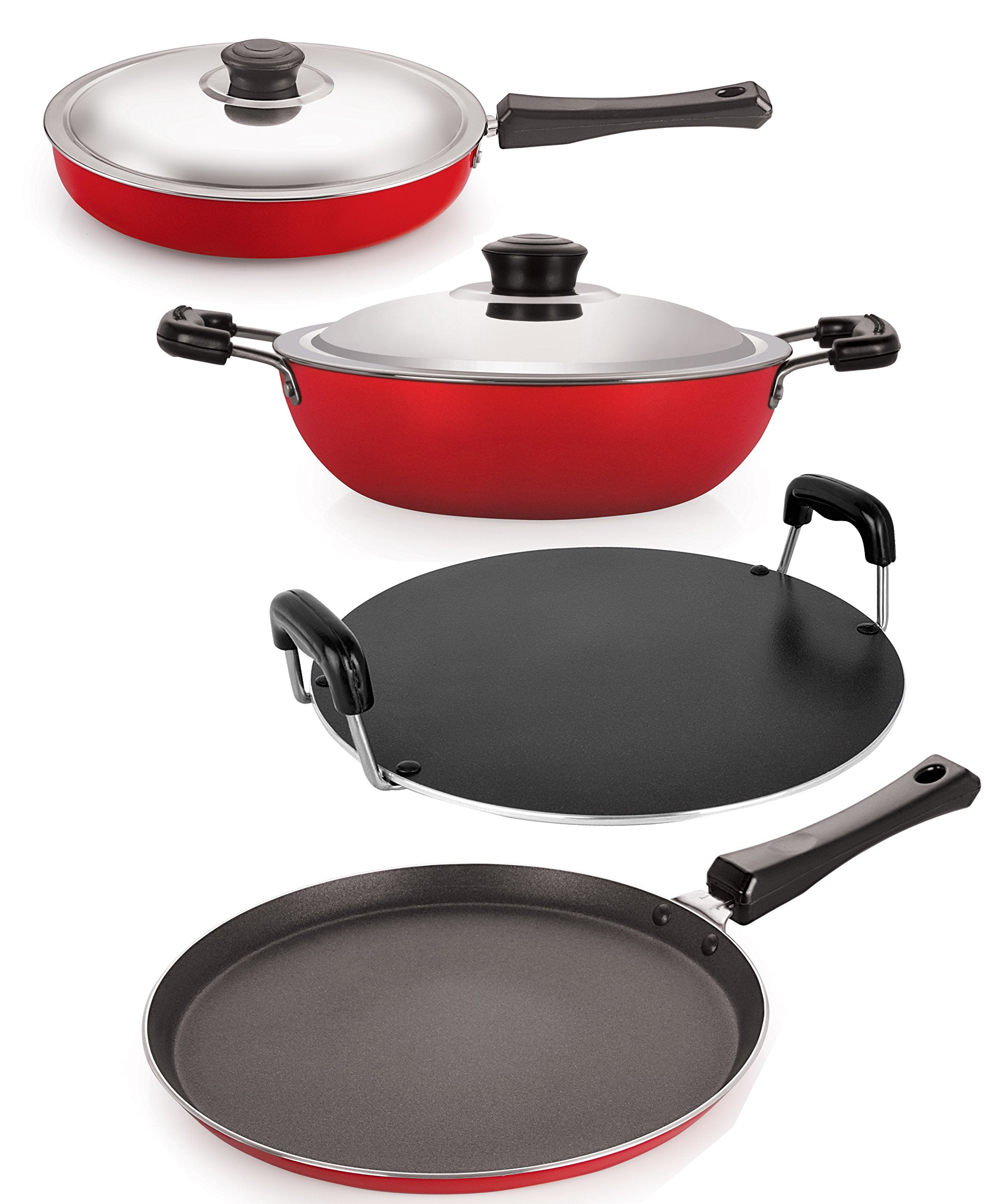 Nirlon NonToxic 2 Way NonStick Coated Cookware Combo Gift Set