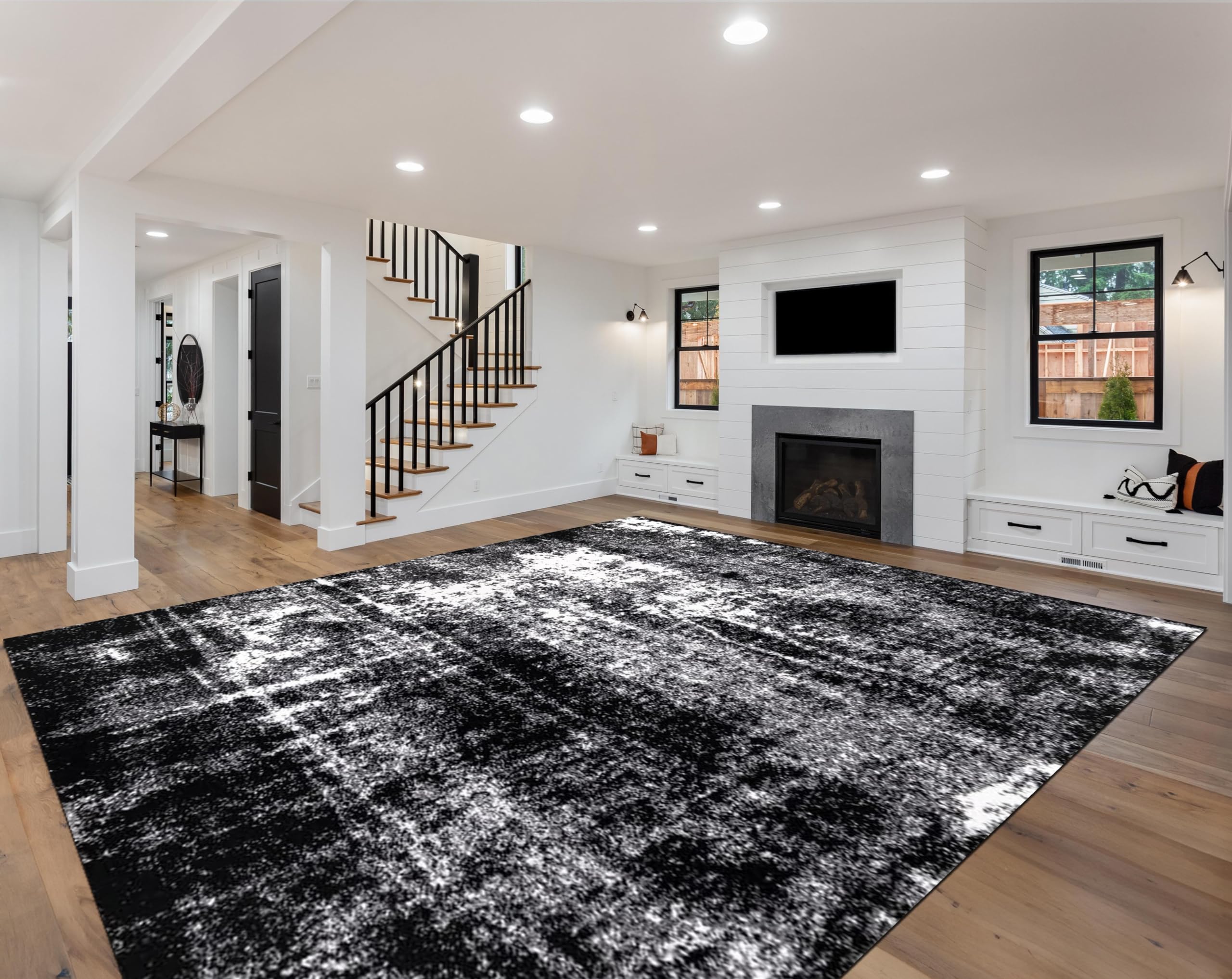 Keen Home Design Area Rugs - 12x15 Non-Shedding, Abstract Rugs for Kitchen, Living Room, Bedroom, Dining Room, Entryway - Size: 