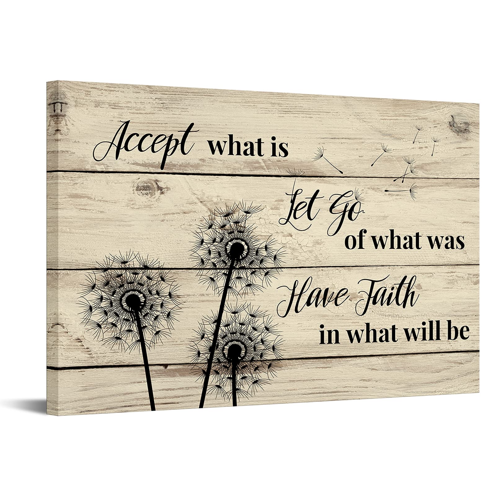 Iknow Foto Dandelion Accept What Is Let Go Of What Was Quotes Poster Canvas Prints Wall Art Prints Vintage Home Decor Xmas Gifts