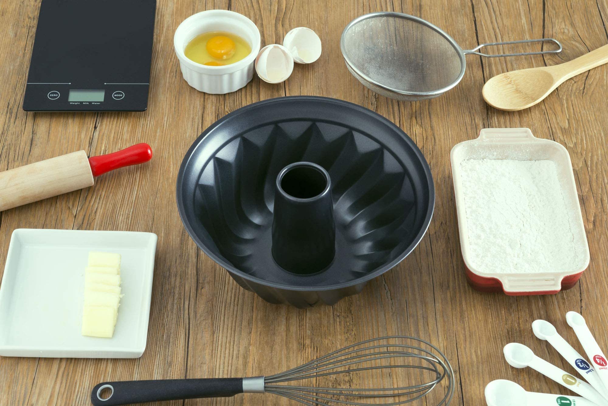Home Basics Non-Stick Fluted Cake Pan, Classic