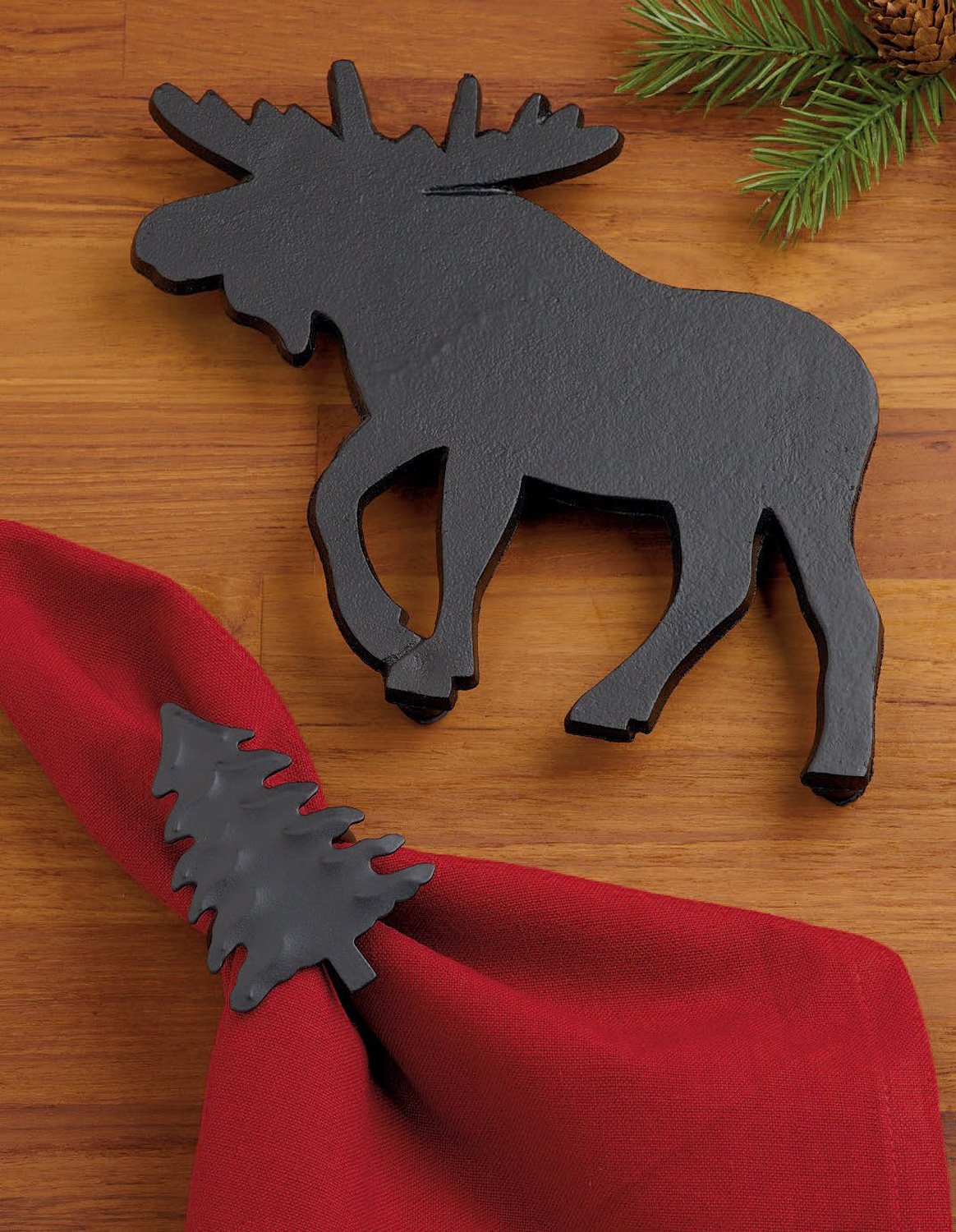 Dii Moose Trivet, Black Cast Iron, 8 X 8 Inch