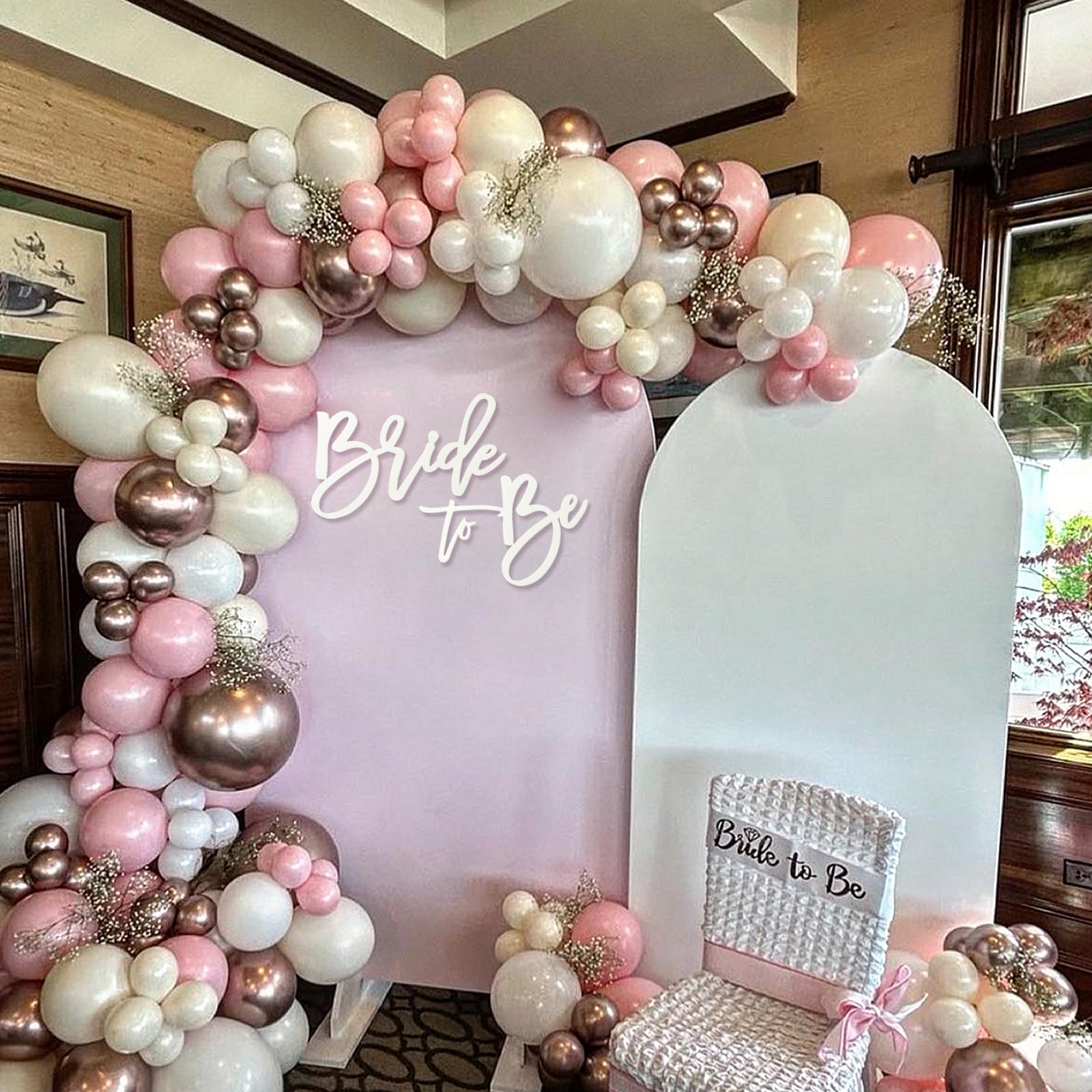MASTRON Bride to Be Sign - White Felt Letters Bridal Shower Sign for Backdrop Bride to Be Sign Letters for Balloon Arch Photo Pr