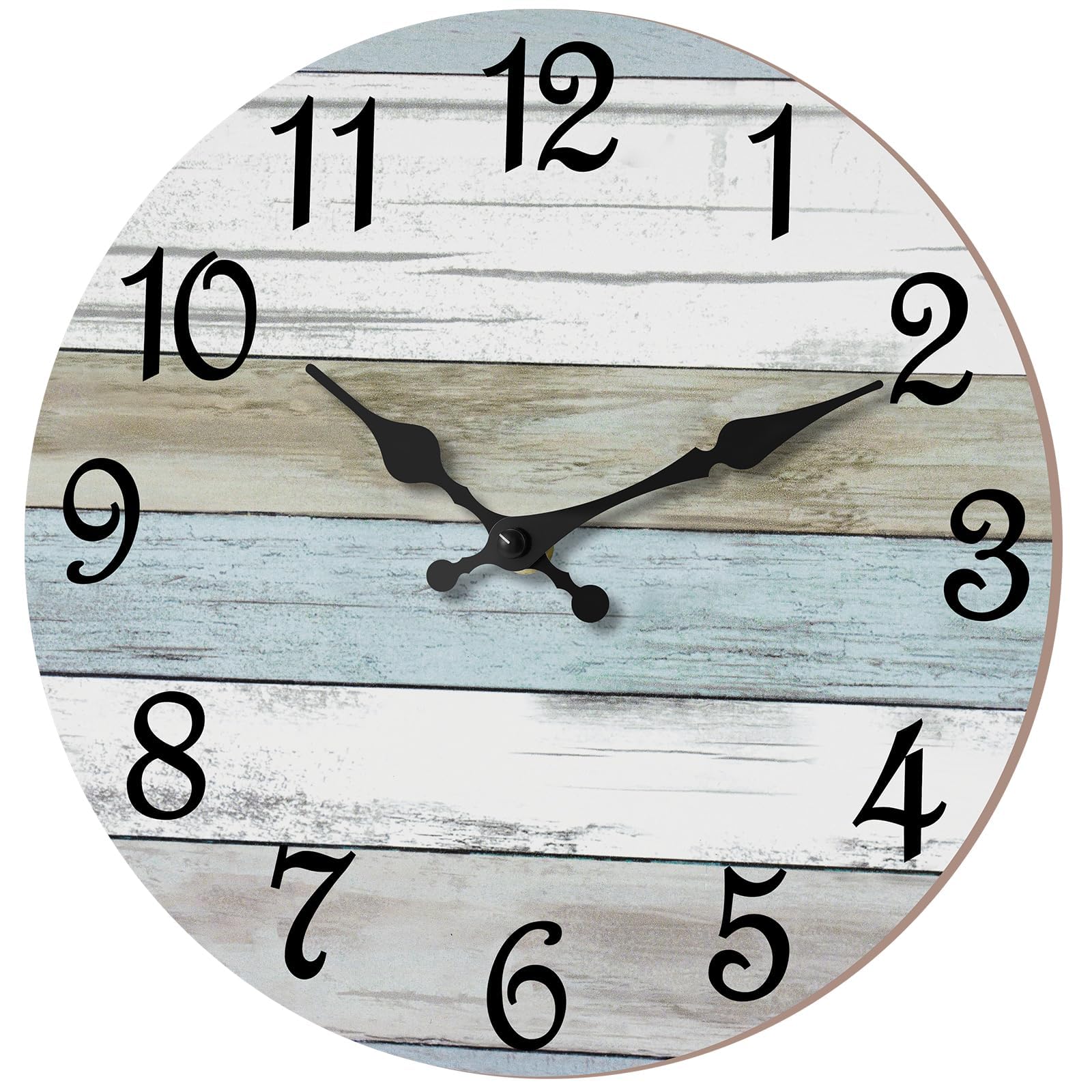 Chylin 18 Inch Brown White Wall Clock Silent