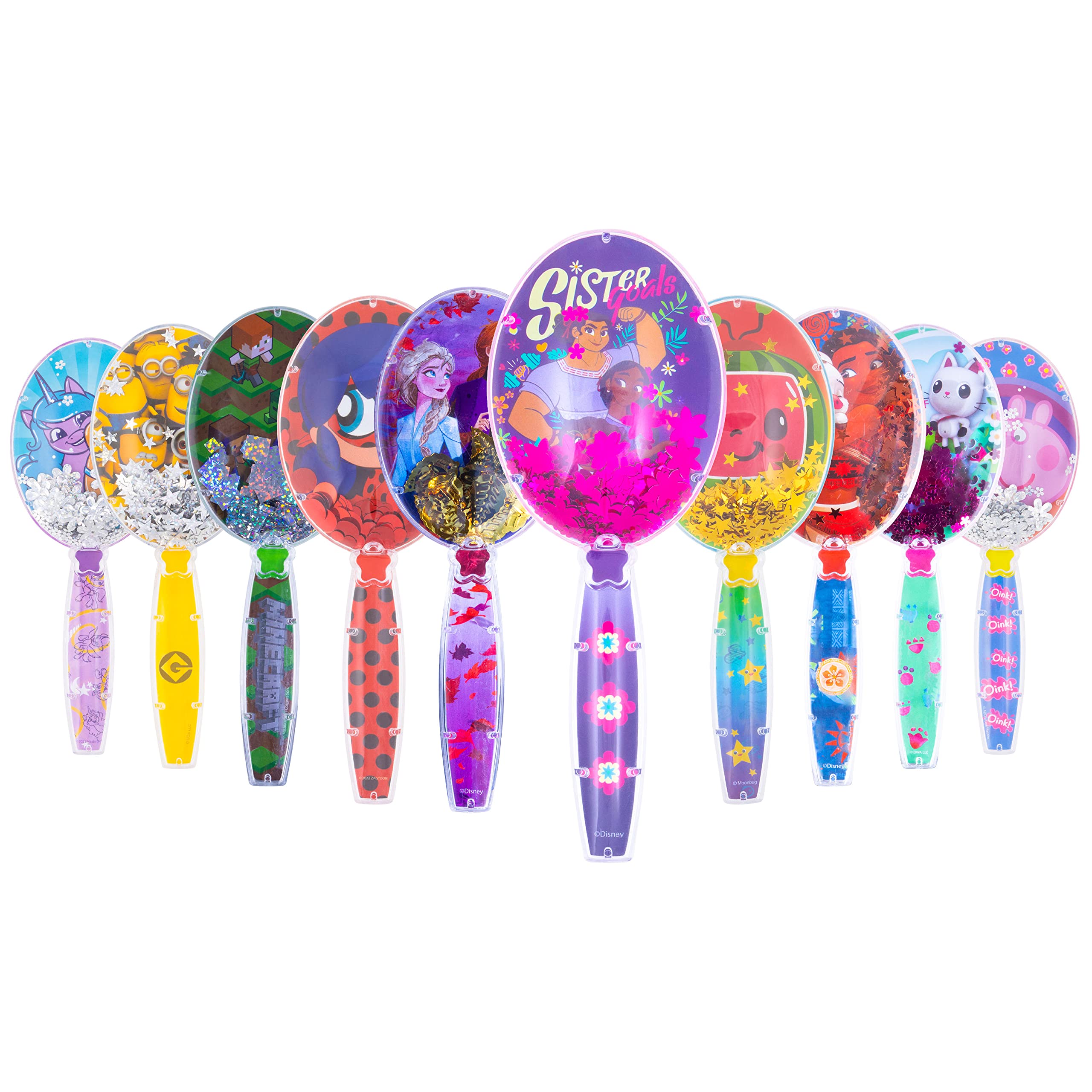 Gabbys Dollhouse Hair Brush With Magical Sparkling Stars Confetti Hair Brush - Kids Hair Brush Ages 3