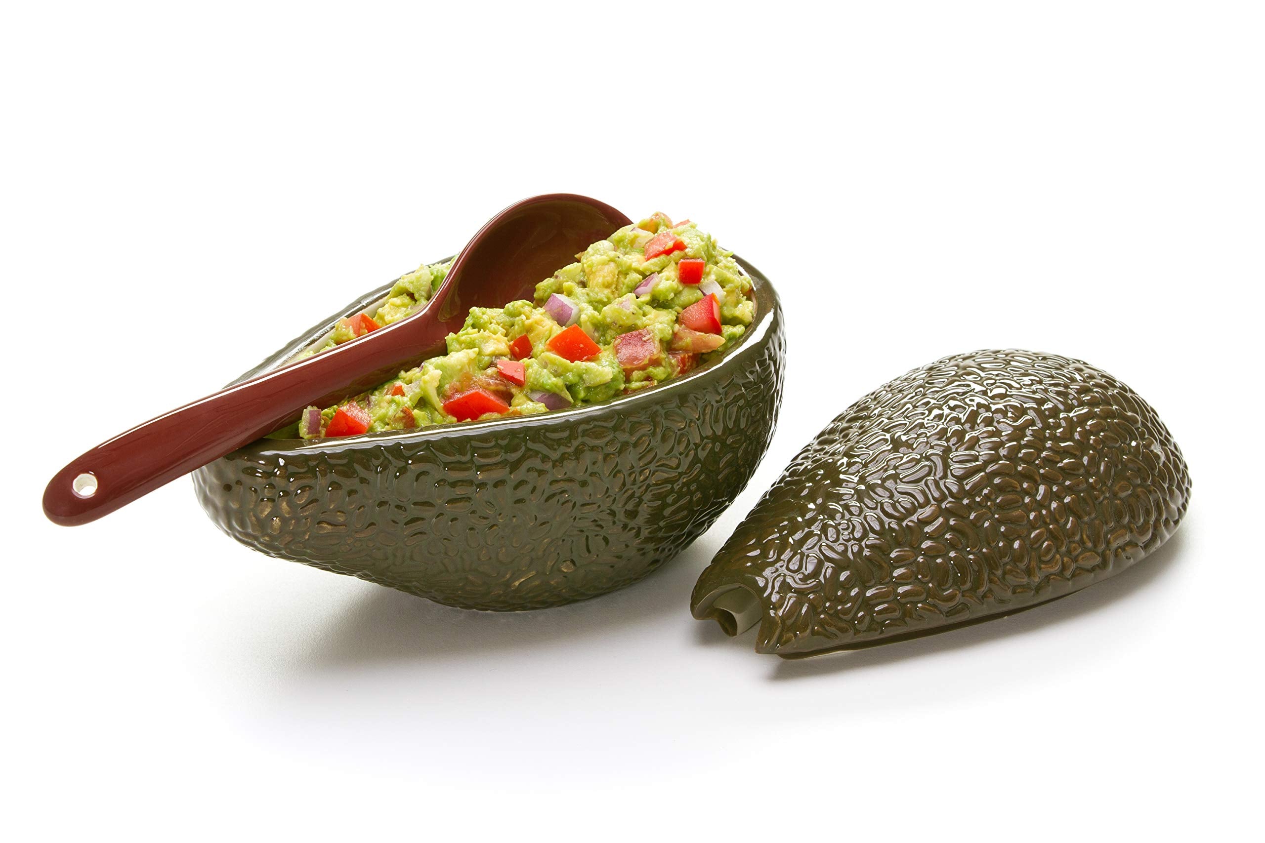 Prepworks By Progressive Guacamole Bowl With Spoon - Great For Serving Homemade Guacamole, Avocado Dip, Guacamole Serving Tray ,