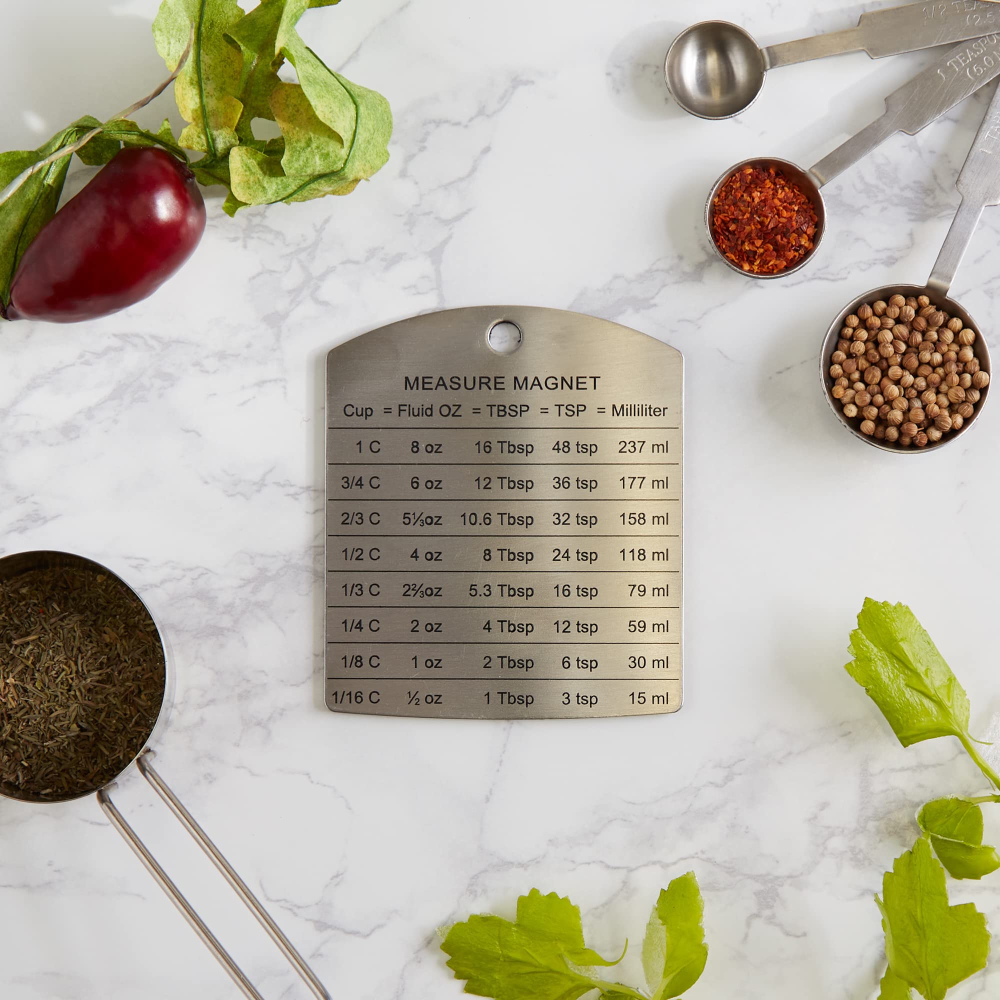 Rsvp International Endurance Magnet Collection Stainless Steel, Conversion Magnet, 4.125X3.5