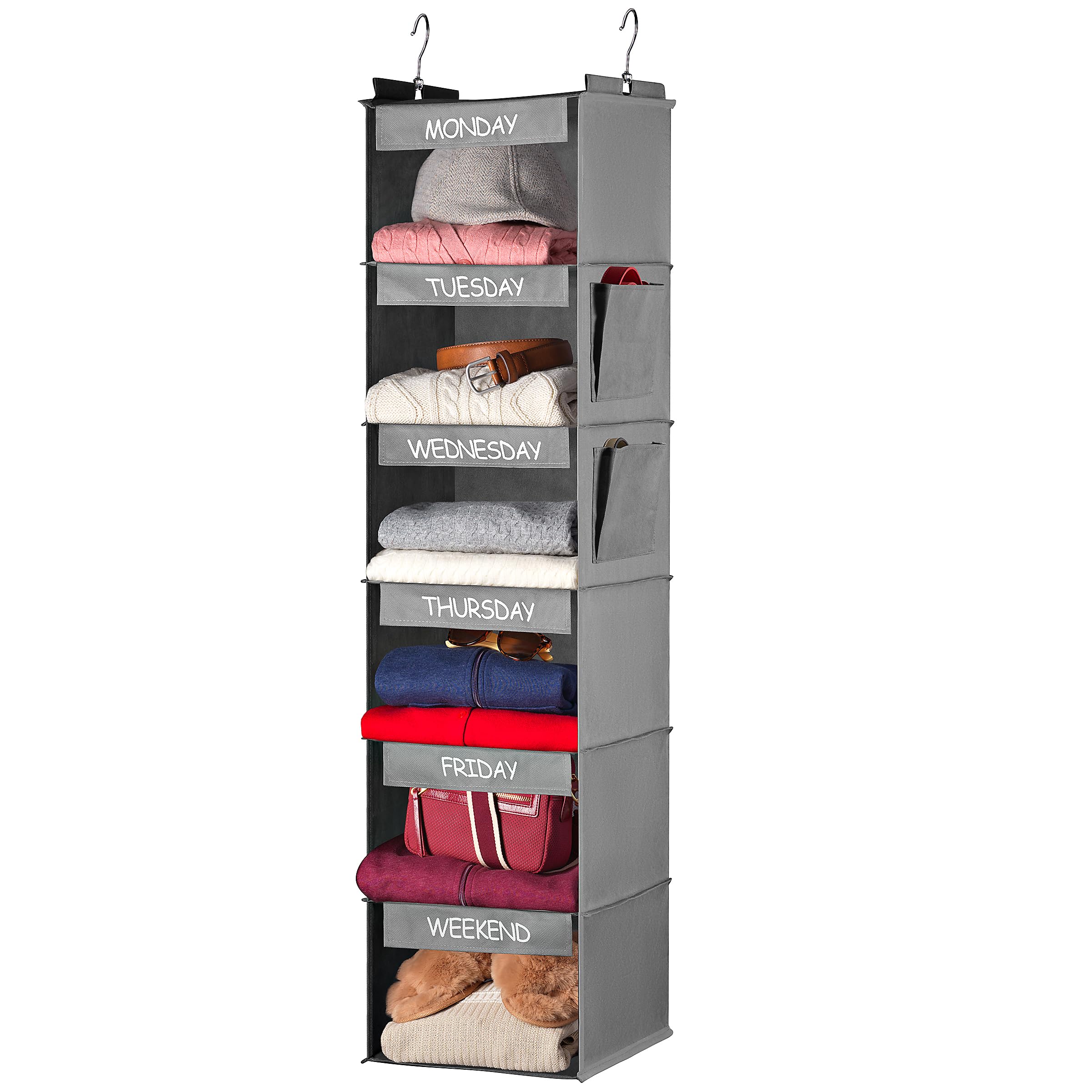 Handy Laundry Daily Activity Kids Closet Organizer, 11 X 11 X 48, Prepare & Organize A Weeks Worth Of Your Childrens Clothing, S