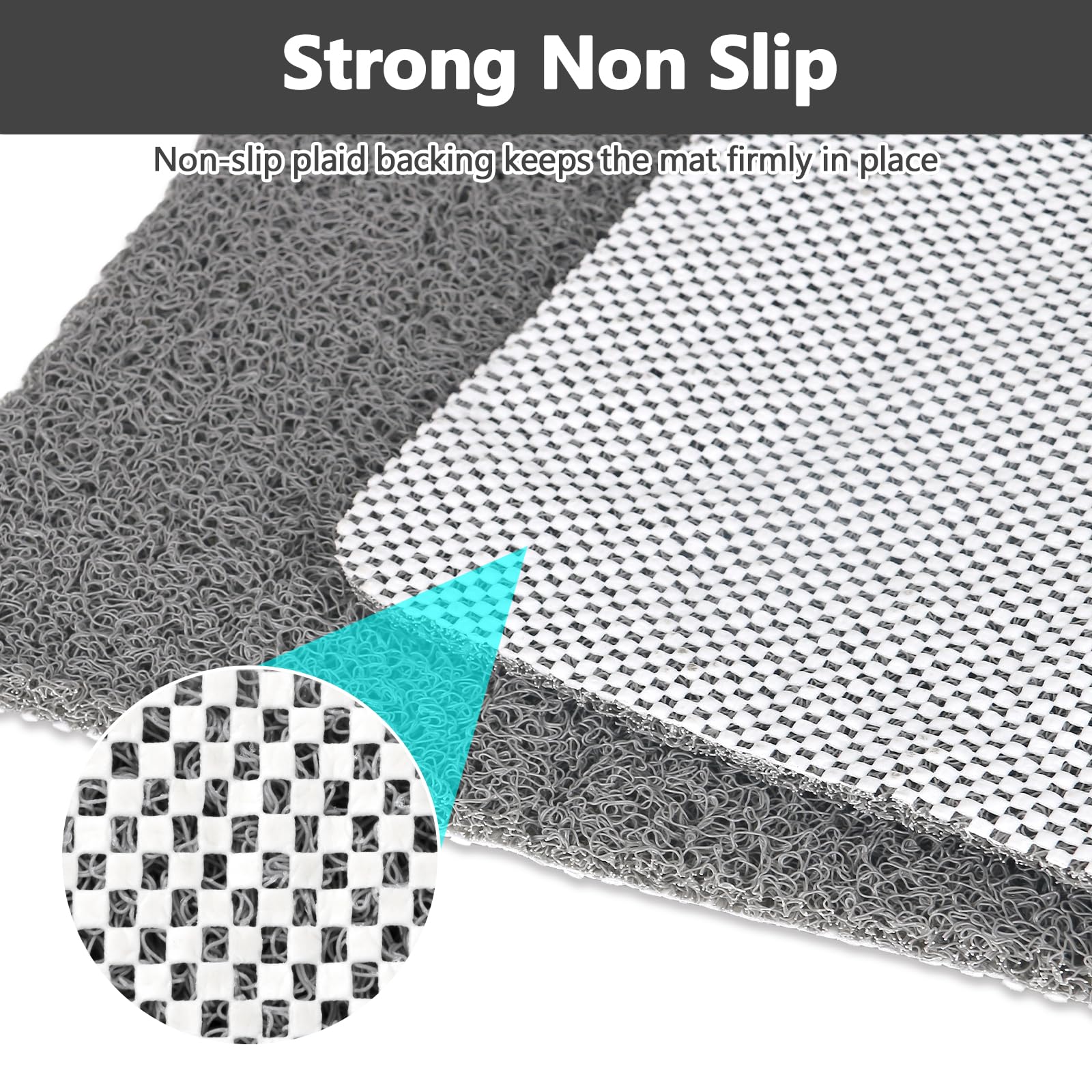 Mofonky Shower Mat Non Slip: 31X31 Inch Extra Large Square Shower Mats With Drain Hole In Middle - Soft Loofah Quick Drying Matt