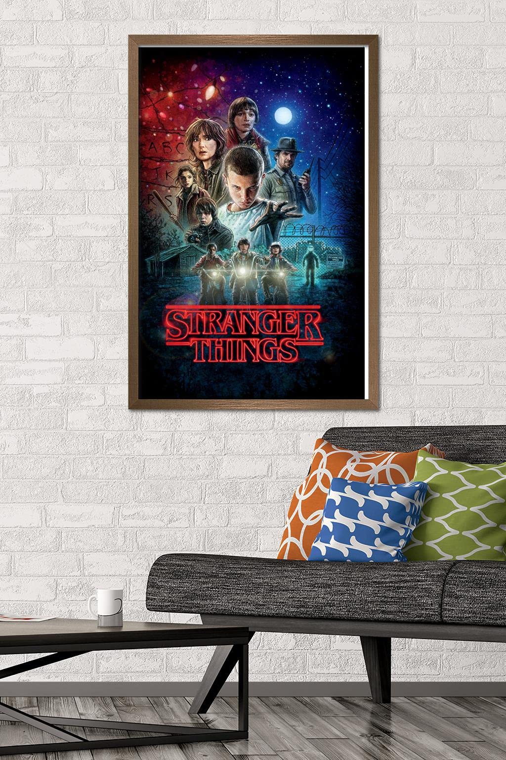 Trends International Netflix Stranger Things - One Sheet Wall Poster, 22.37'' X 34.00'', Bronze Framed Version