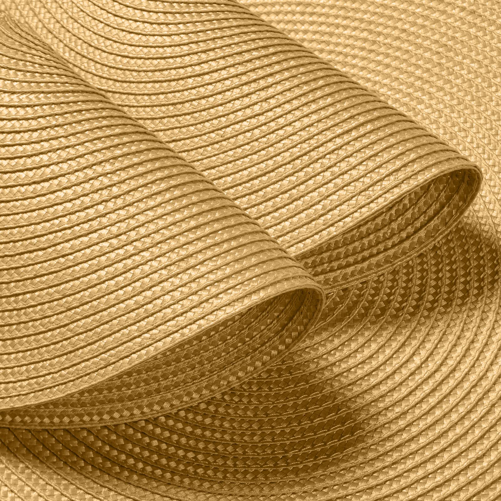 Funwheat Round Braided Placemats Set Of 6 Table Mats For Dining Tables Woven Washable Non-Slip Place Mats 15 Inch(Pumpkin Yellow