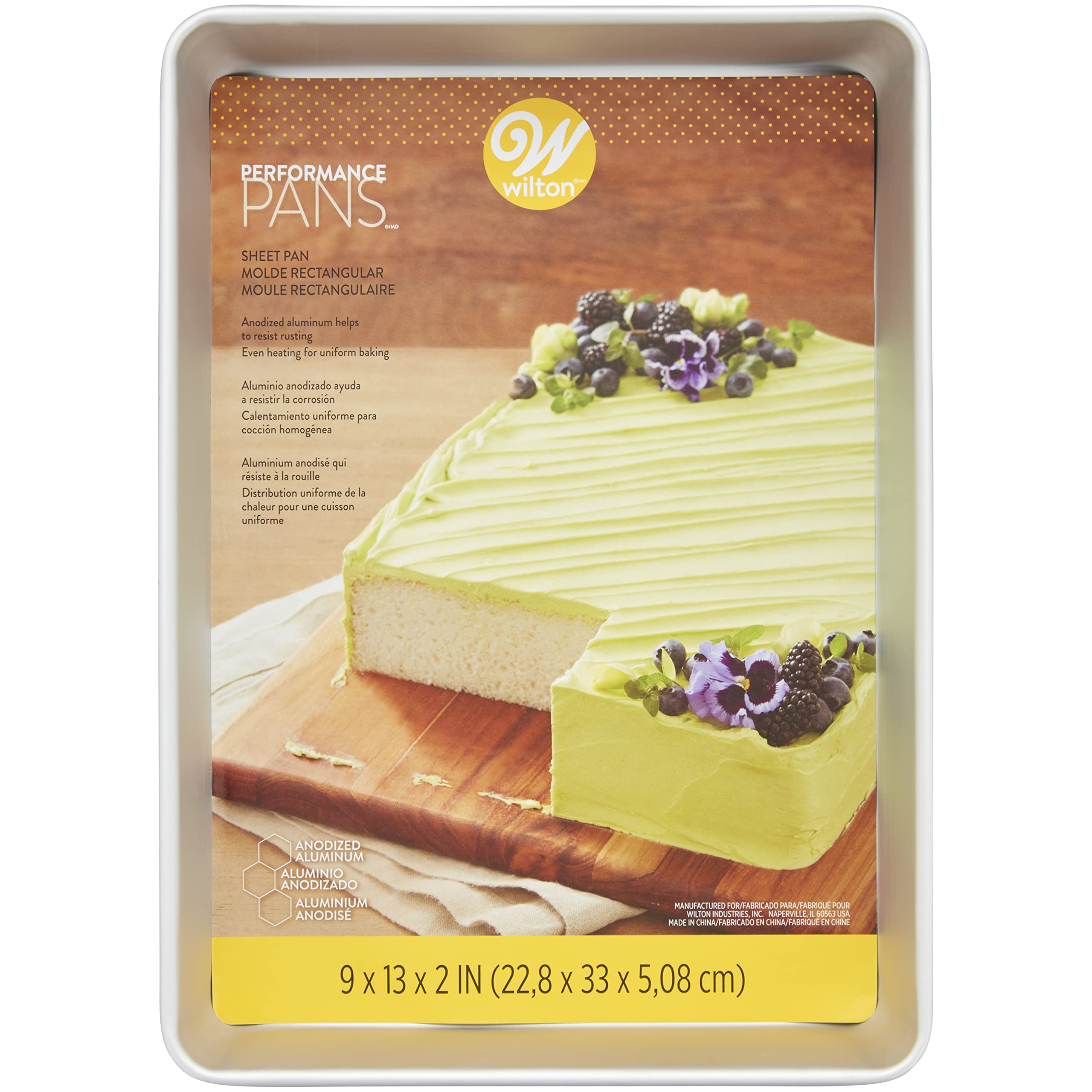 Wilton Performance Aluminum Pans 9 x 13-Inch Quarter Sheet Cake Baking Pan