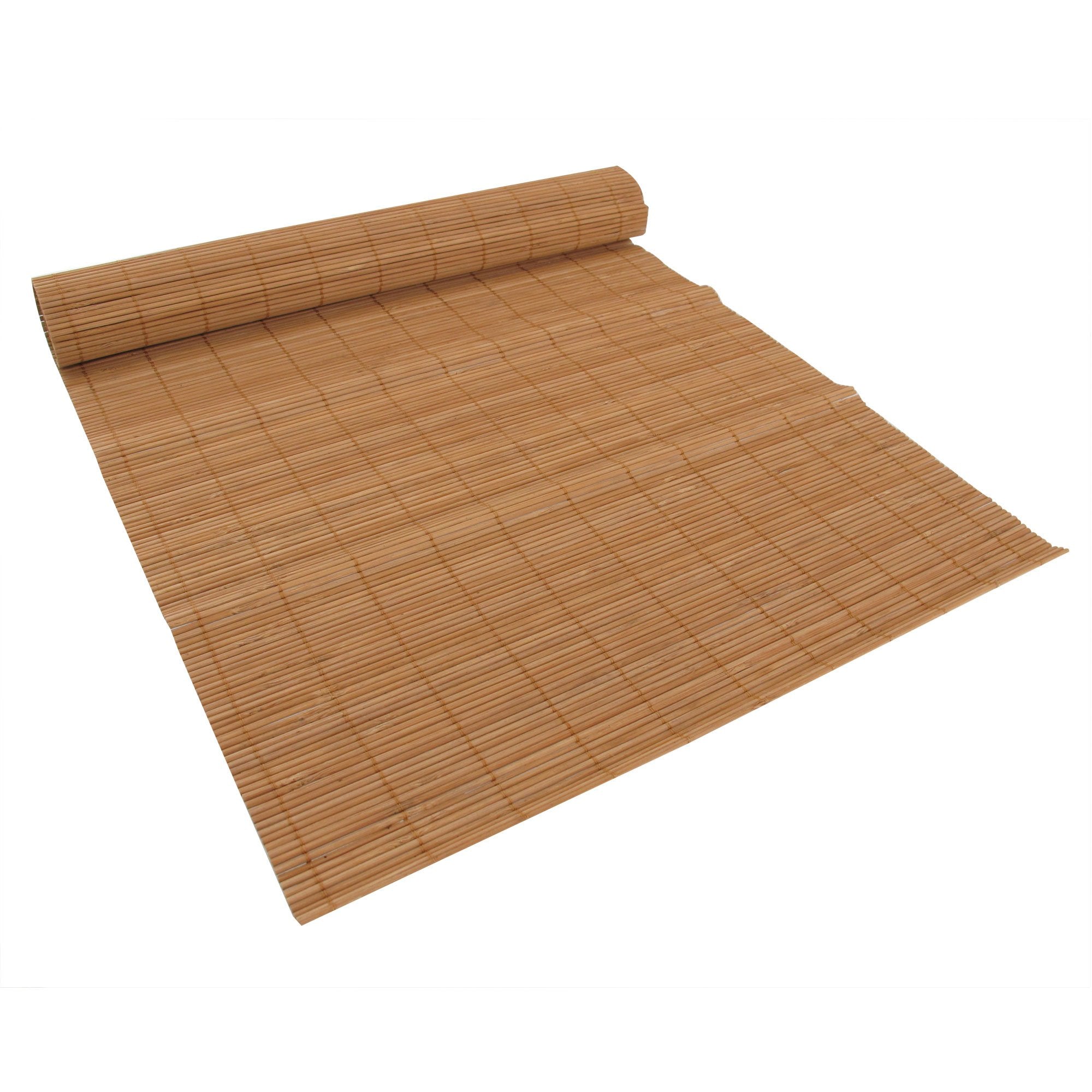 Bamboomn Bamboo Placemat/Sushi Rolling Mat - 18'' X 13'' - Brown, 4 Pcs