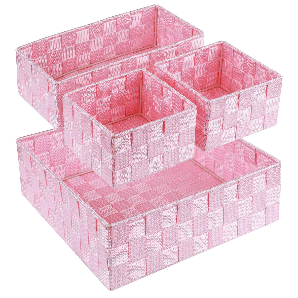 Posprica Woven Storage Baskets For Organizing, Small Baskets Cube Bin Container Tote Organizer Divider For Drawer, Closet, Shelf